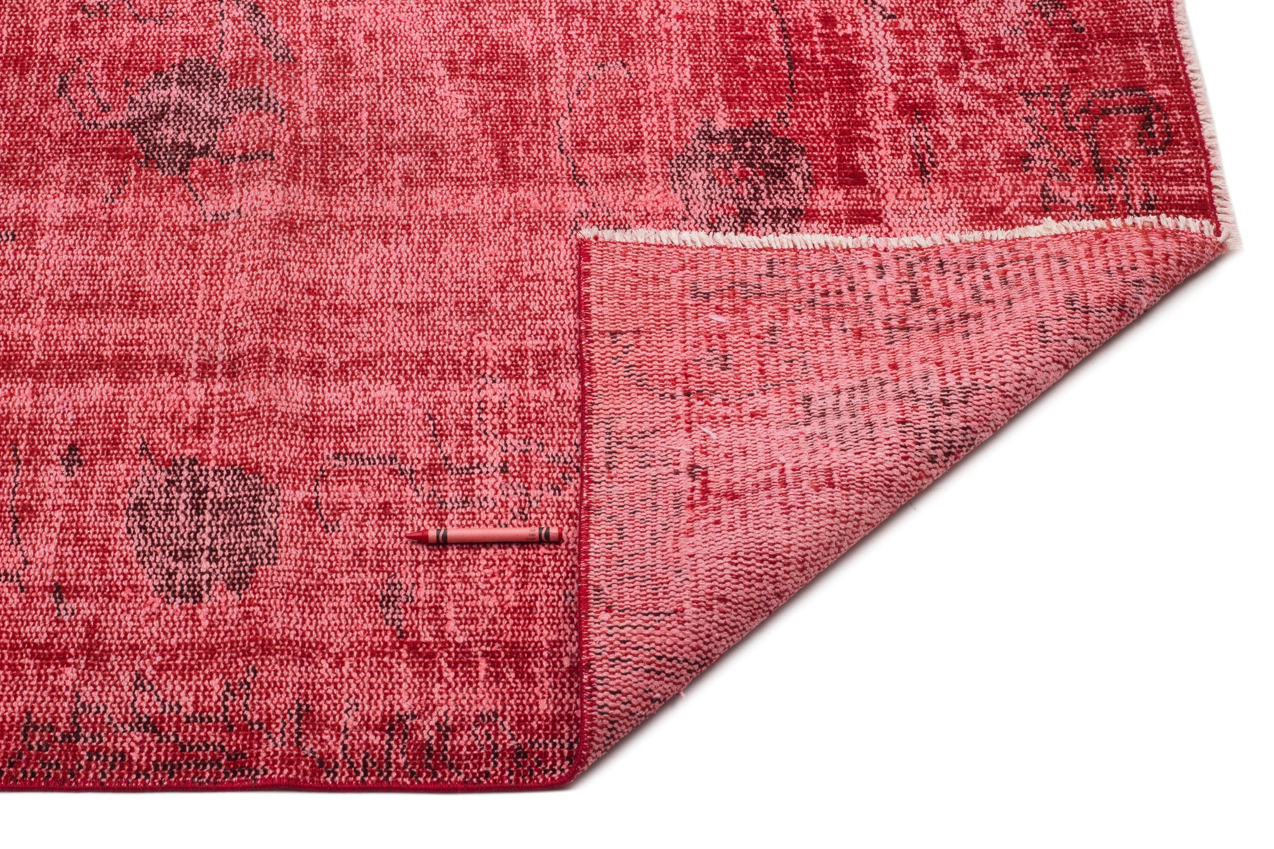 Atina Red Vintage Wool Handmade Area Rug 4'1" x 10'10"