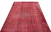 Atina Red Vintage Wool Handmade Area Rug 4'1" x 10'10"