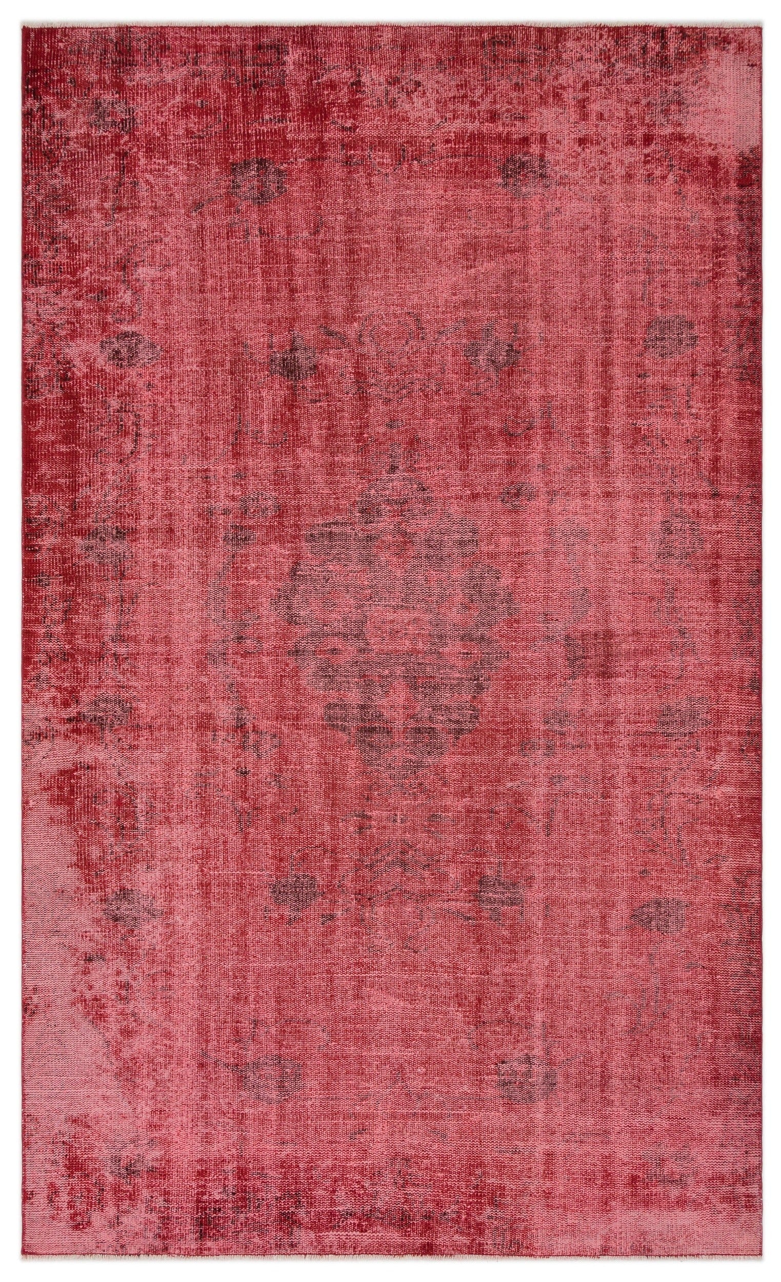 Atina Red Vintage Wool Handmade Area Rug 4'1" x 10'10"