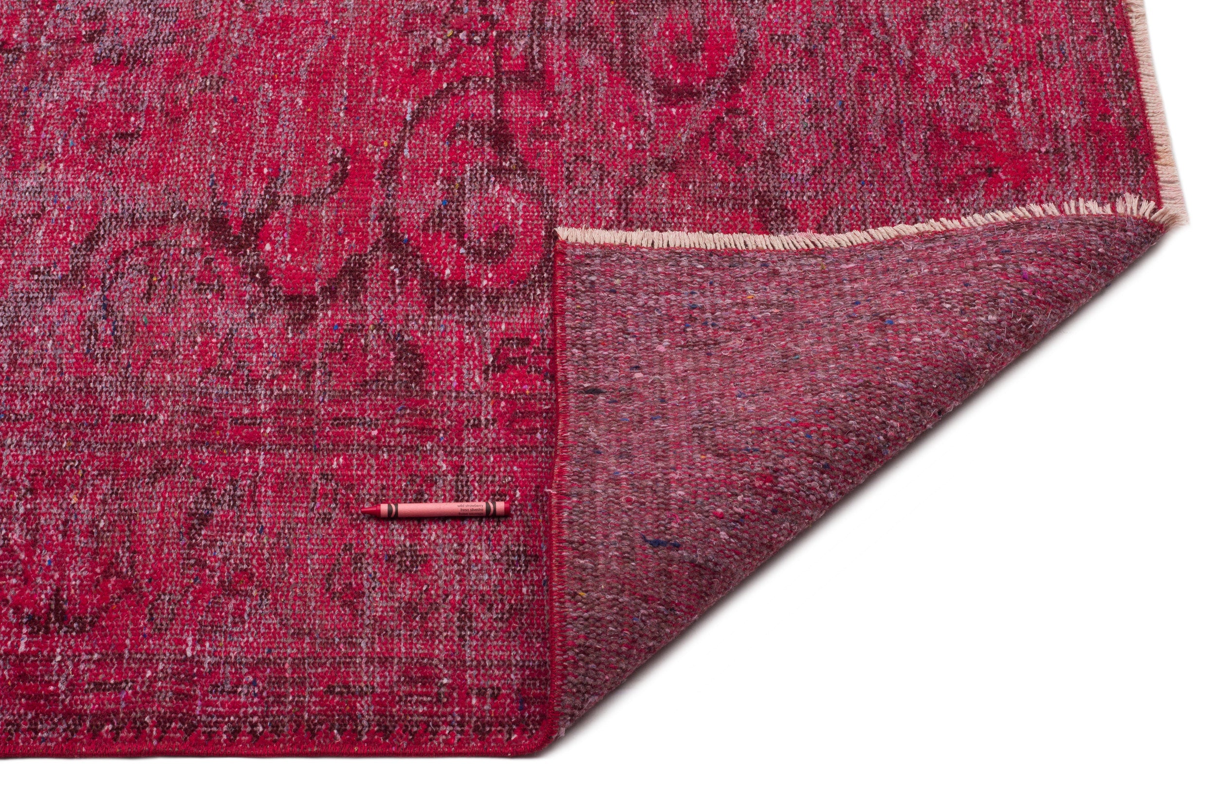 Atina Red Vintage Wool Handmade Area Rug 6'0" x 8'10"