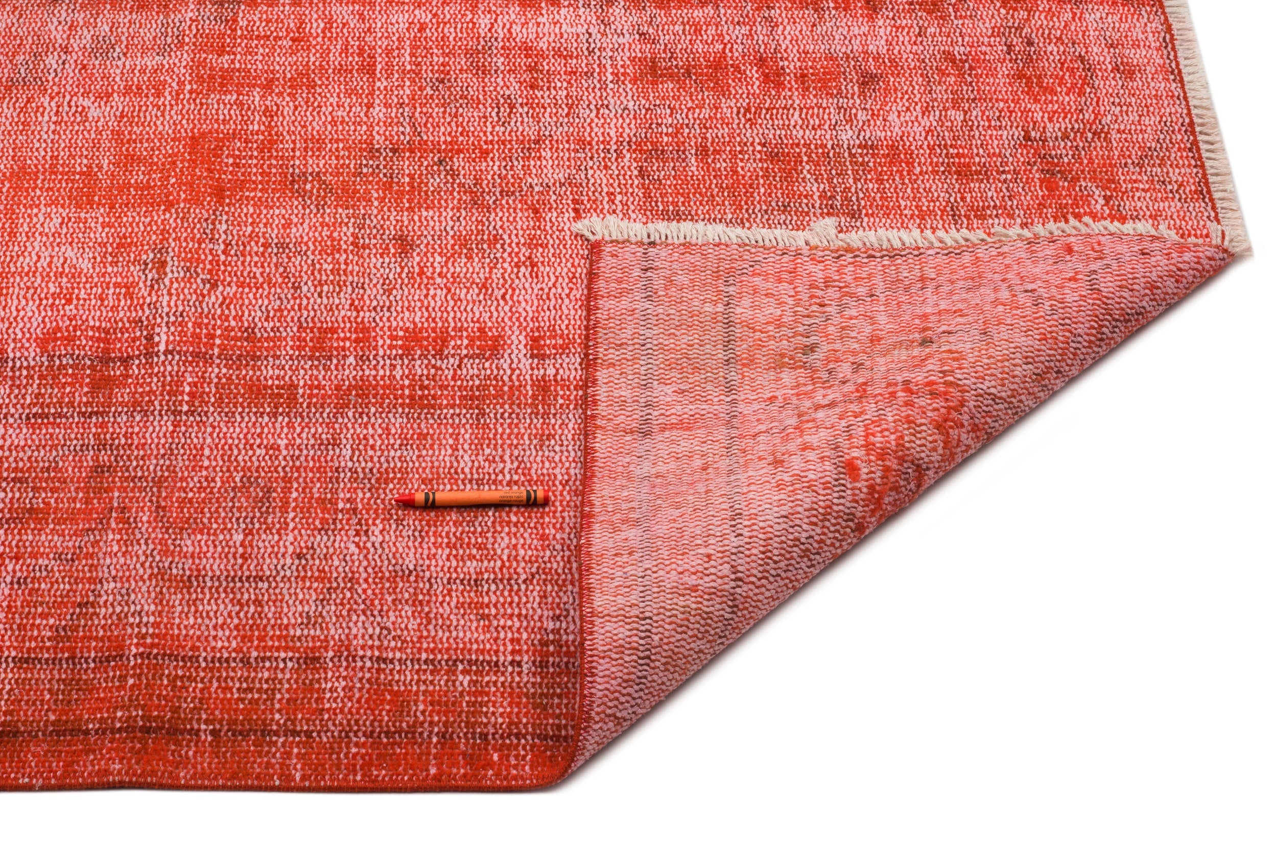 Atina Orange Vintage Wool Handmade Area Rug 5'9" x 9'5"