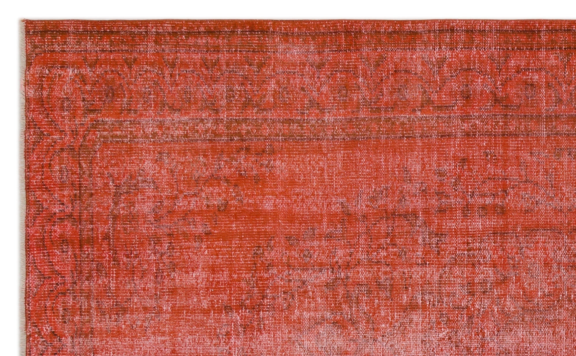 Atina Orange Vintage Wool Handmade Area Rug 5'9" x 9'5"