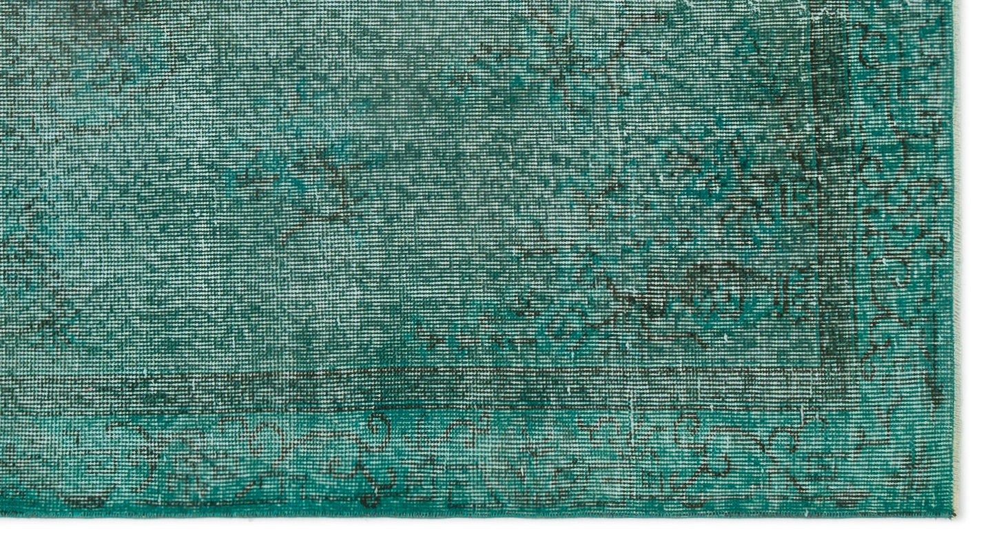 Atina Turquoise Vintage Wool Handmade Area Rug 3'9" x 6'9"