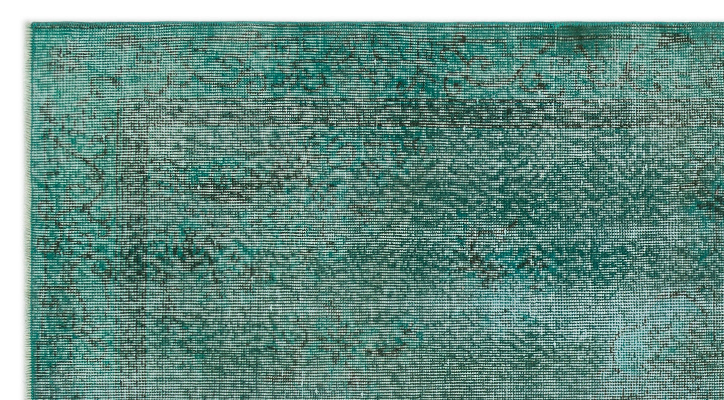 Atina Turquoise Vintage Wool Handmade Area Rug 3'9" x 6'9"
