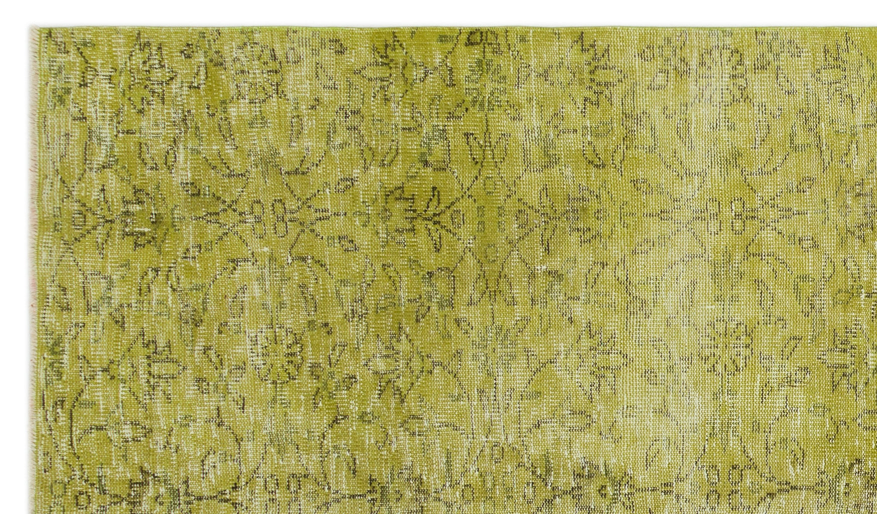 Atina Yellow Vintage Wool Handmade Area Rug 4'9" x 8'2"