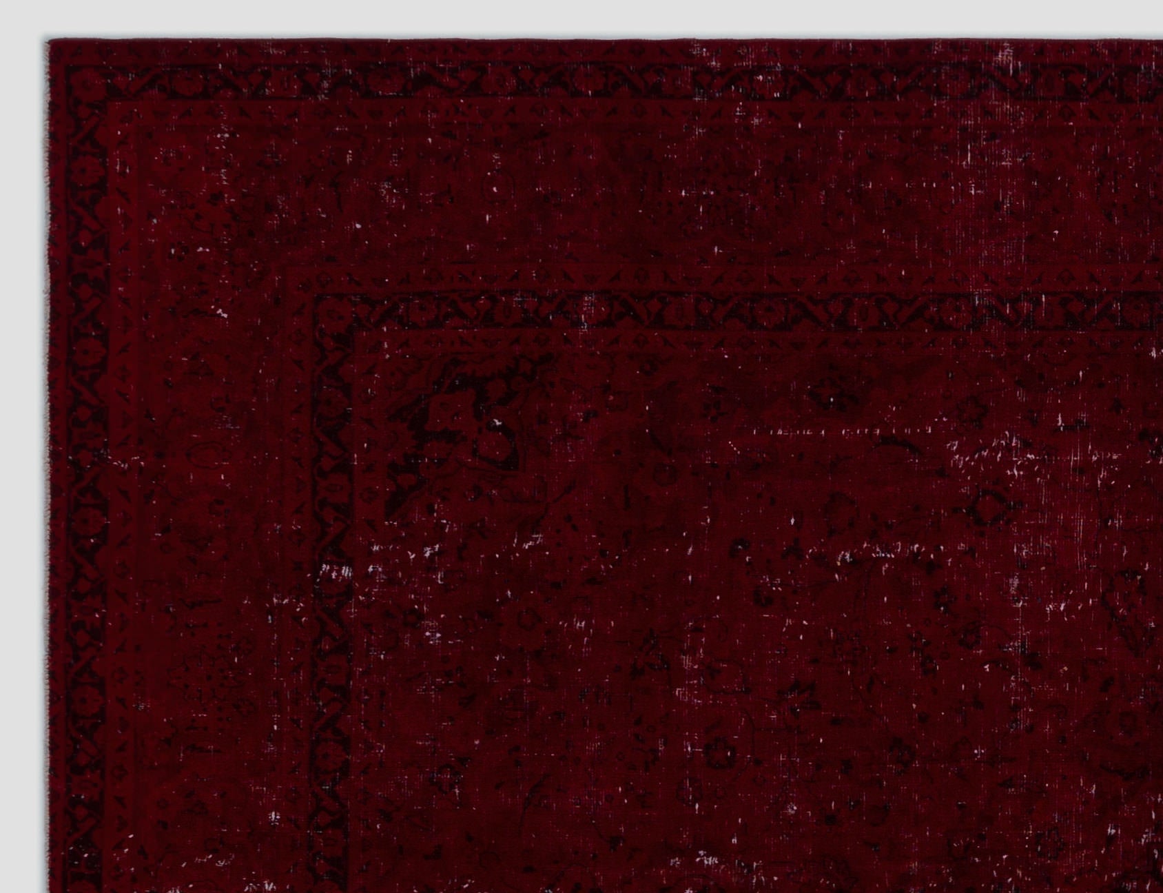 Epir Red Vintage Wool Handmade Area Rug 9'5" x 12'4"