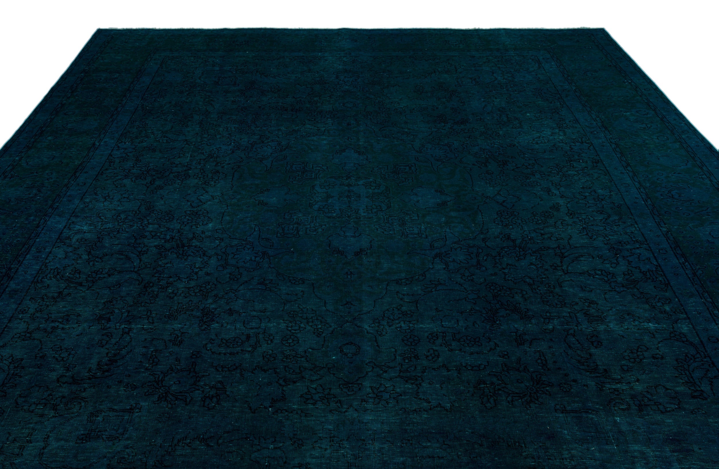 Epir Turquoise Vintage Wool Handmade Area Rug 9'3" x 12'11"