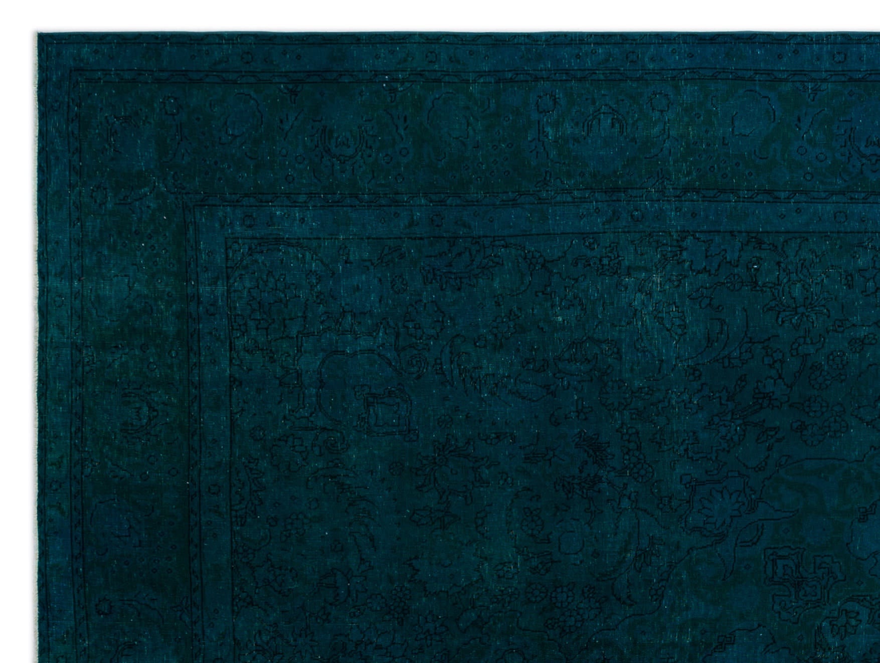 Epir Turquoise Vintage Wool Handmade Area Rug 9'3" x 12'11"