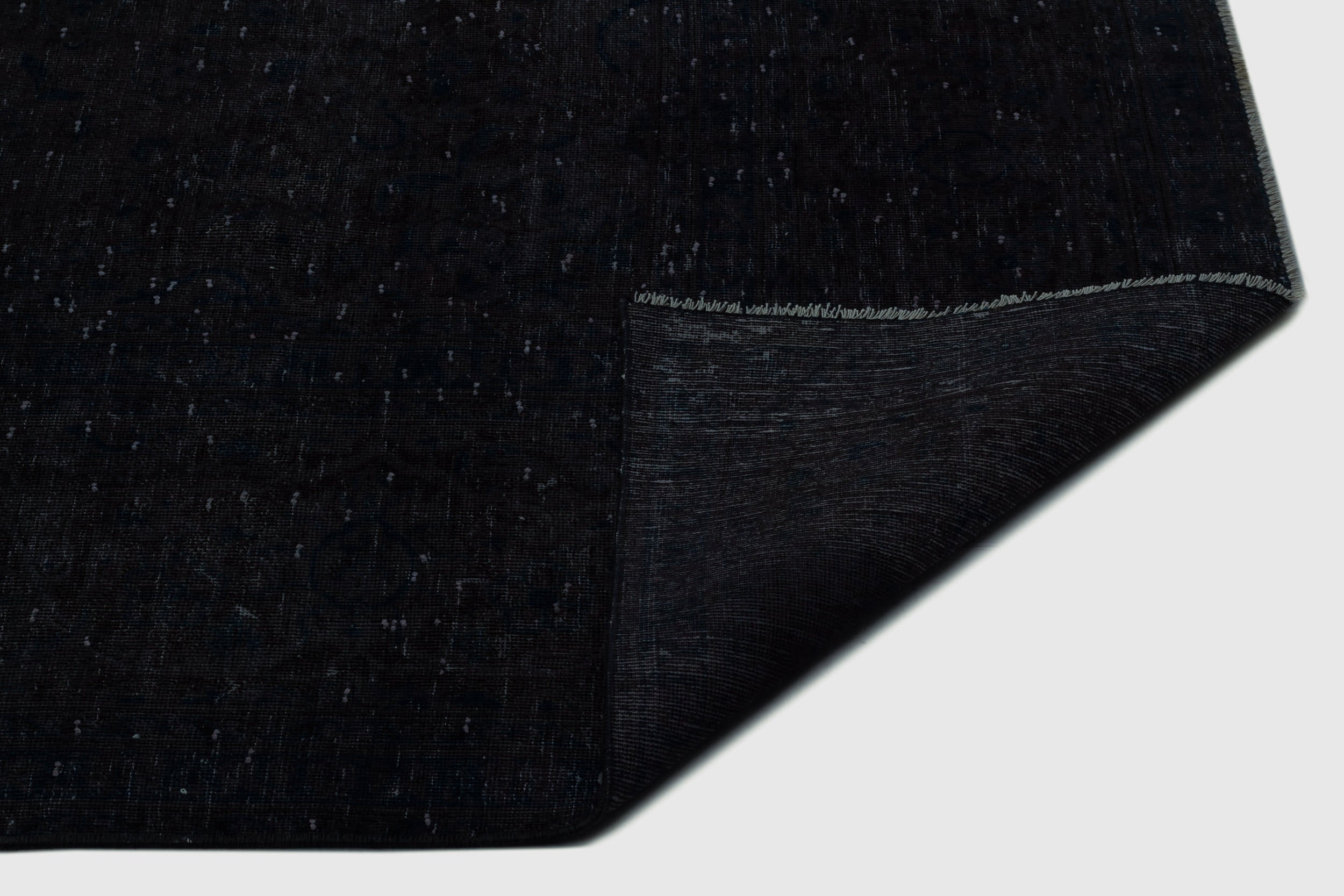 Epir Black Vintage Wool Handmade Area Rug 7'5" x 10'6"