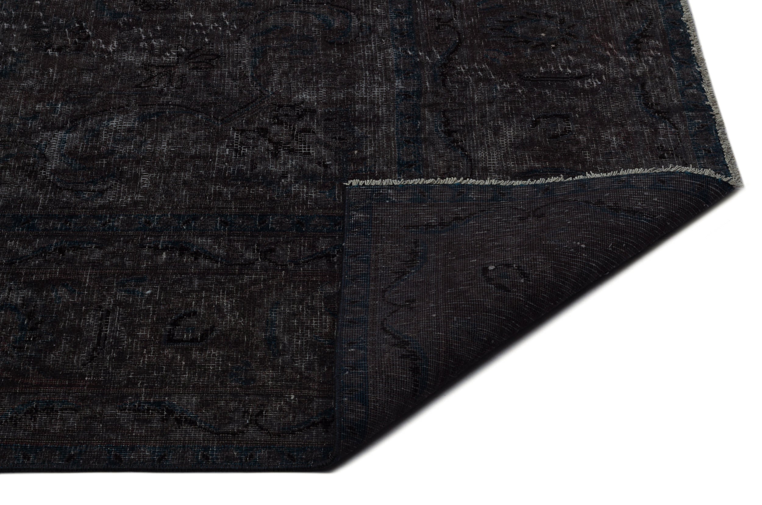 Epir Grey Vintage Wool Handmade Area Rug 7'9" x 10'9"