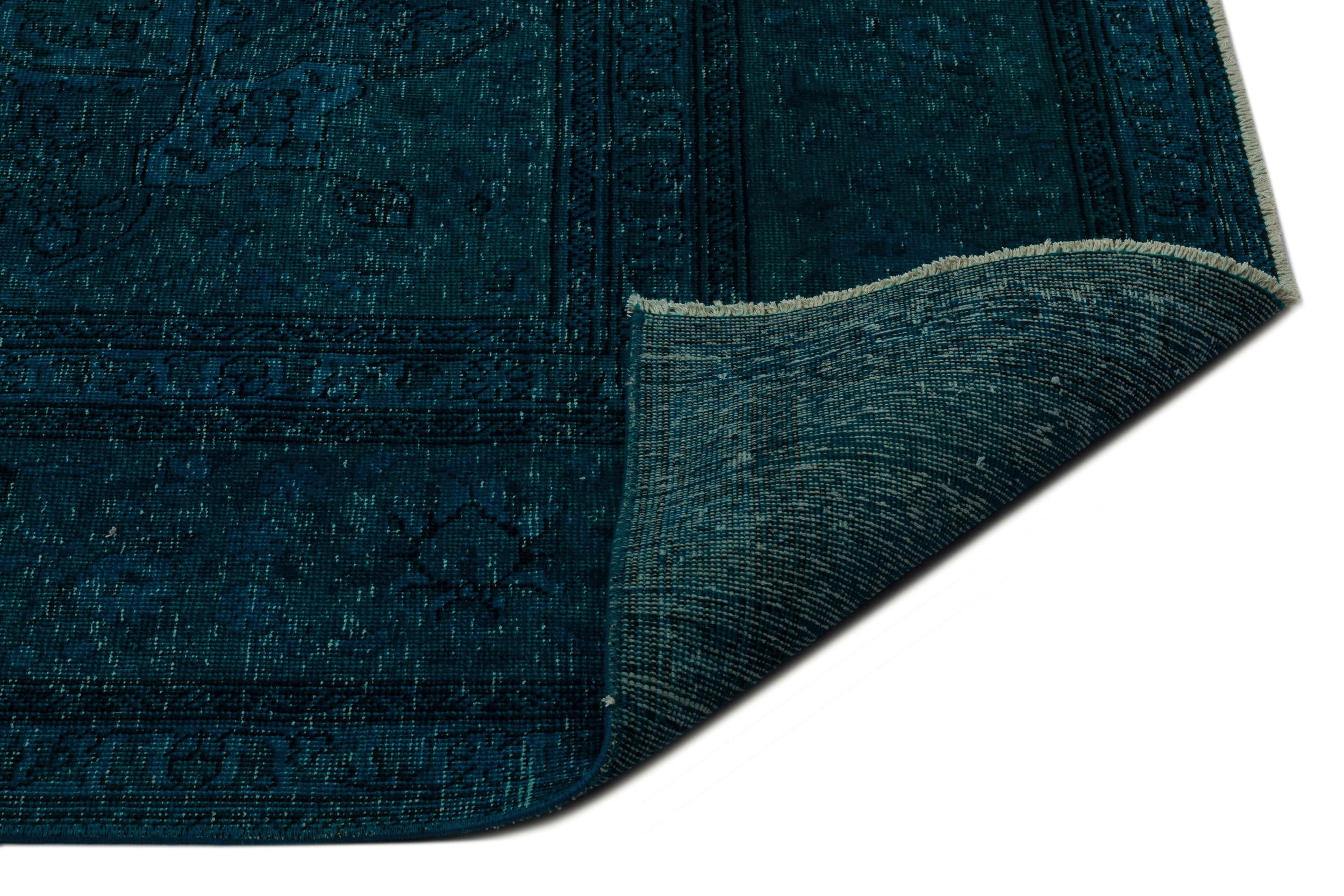 Epir Turquoise Vintage Wool Handmade Area Rug 9'11" x 13'0"
