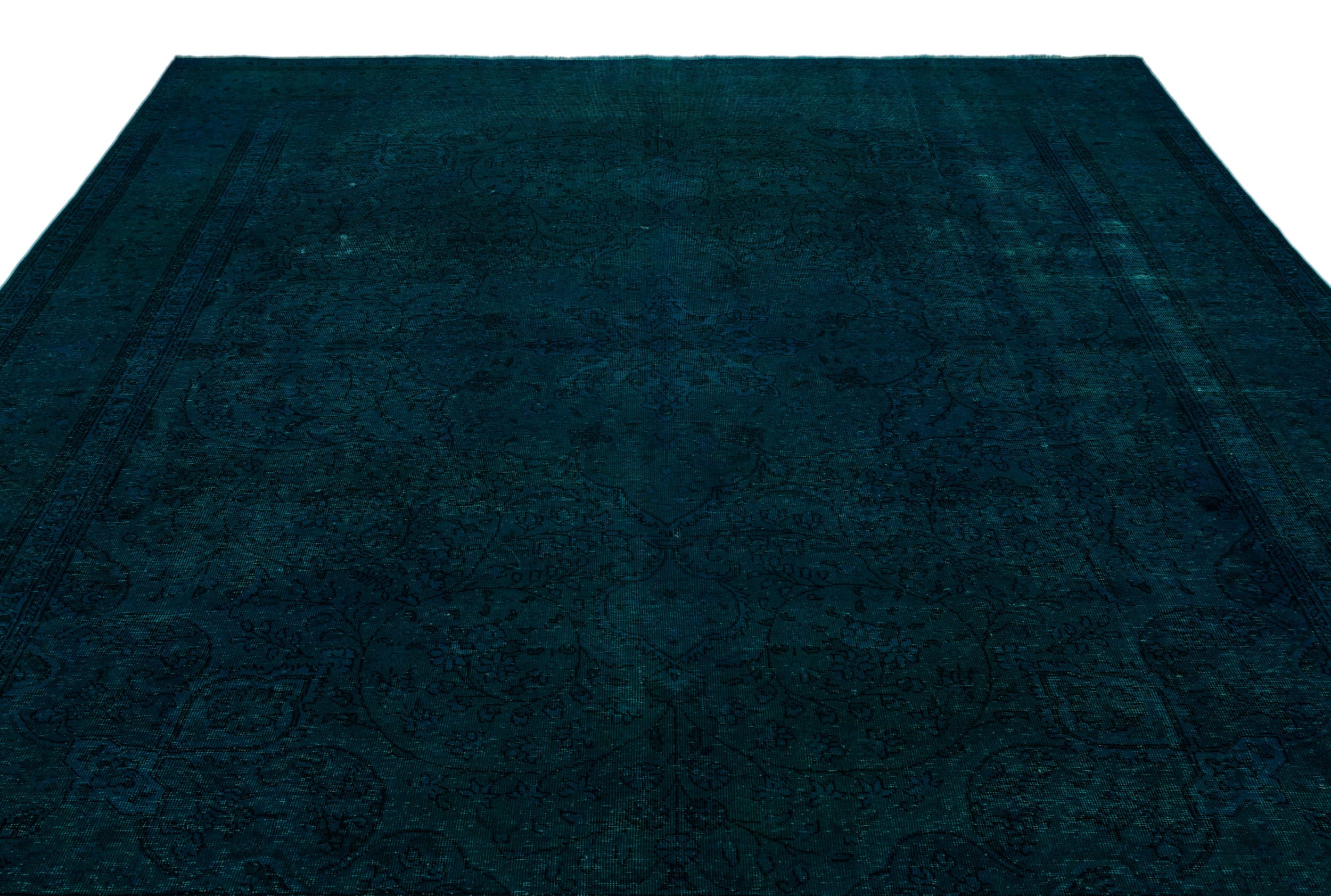 Epir Turquoise Vintage Wool Handmade Area Rug 9'11" x 13'0"