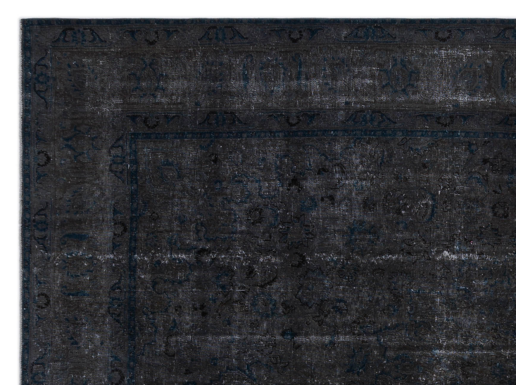 Epir Grey Vintage Wool Handmade Area Rug 9'7" x 12'7"