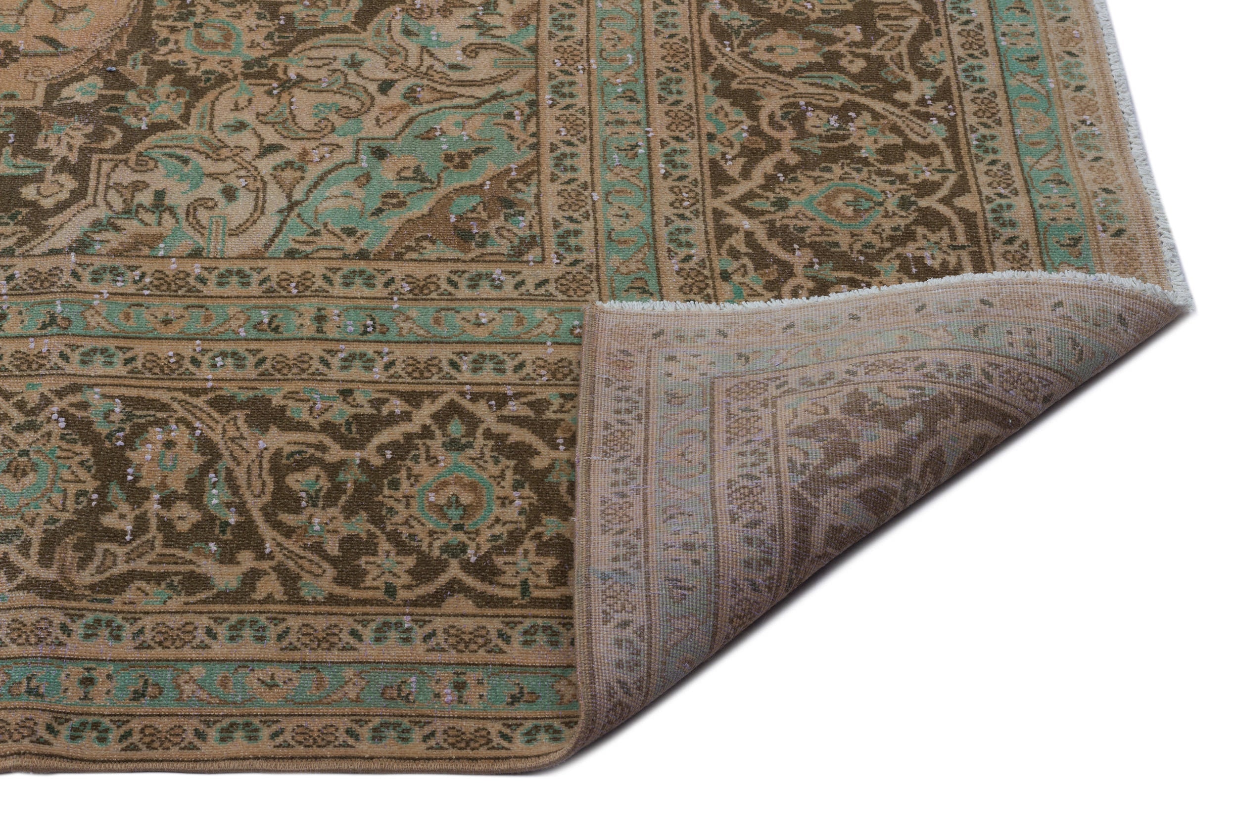 Epir Beige Vintage Wool Handmade Area Rug 8'1" x 11'4"