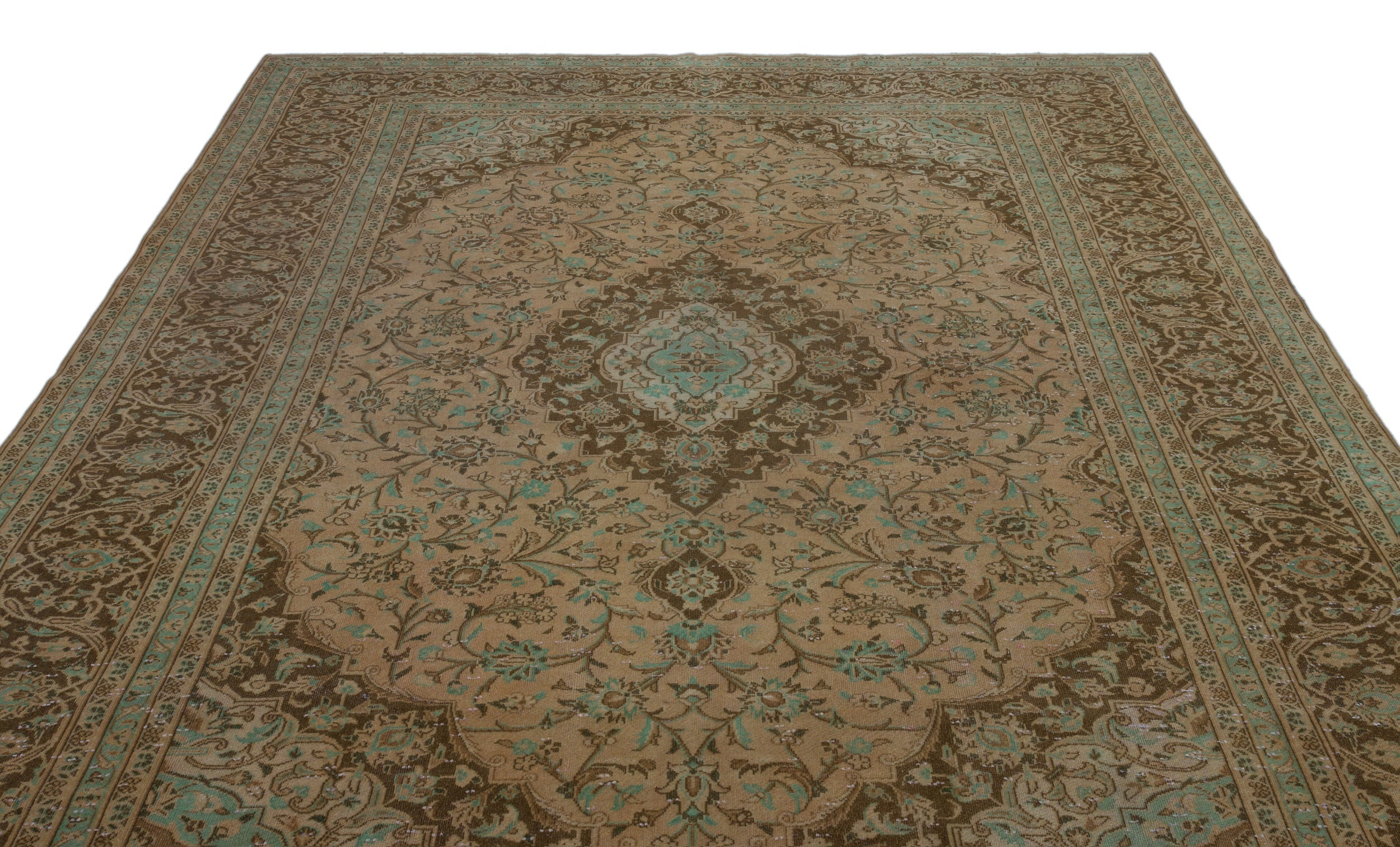 Epir Beige Vintage Wool Handmade Area Rug 8'1" x 11'4"