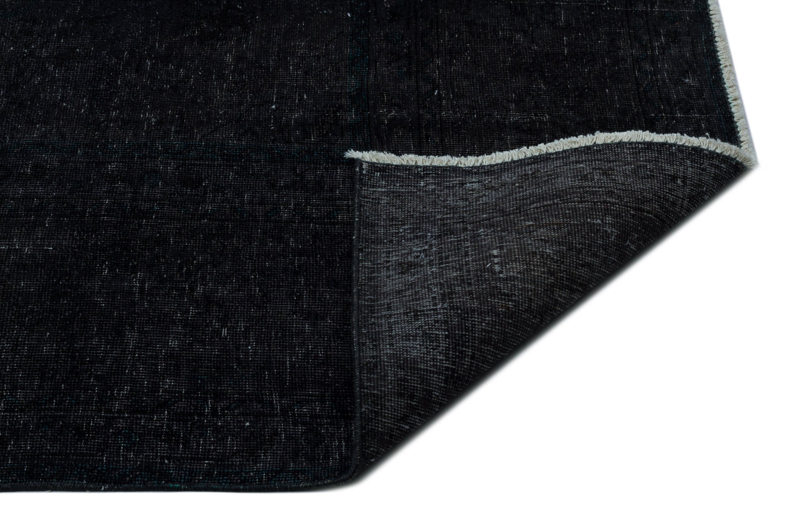 Epir Black Vintage Wool Handmade Area Rug 9'10" x 12'6"