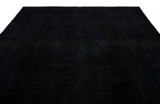 Epir Black Vintage Wool Handmade Area Rug 9'10" x 12'6"