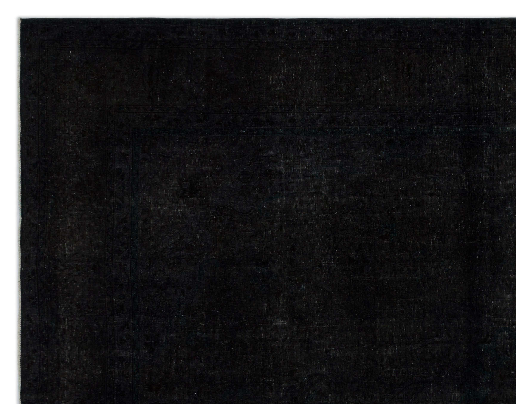 Epir Black Vintage Wool Handmade Area Rug 9'10" x 12'6"