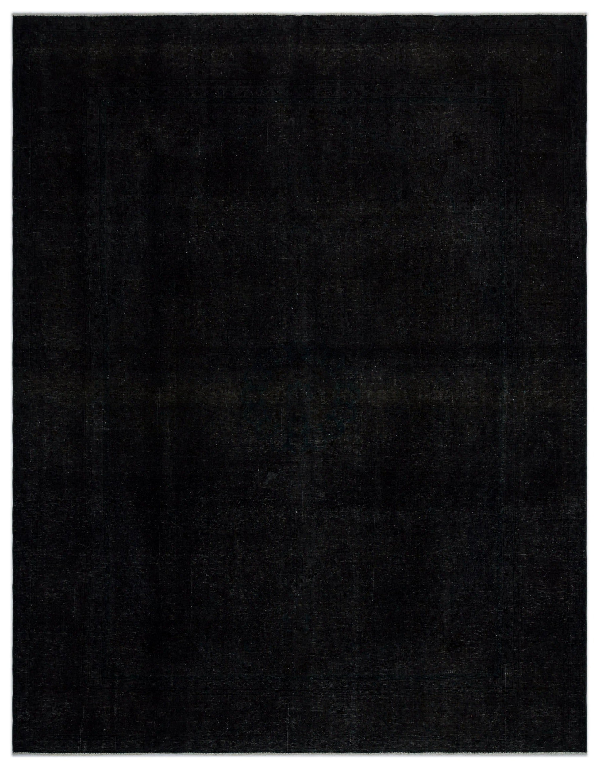 Epir Black Vintage Wool Handmade Area Rug 9'10" x 12'6"
