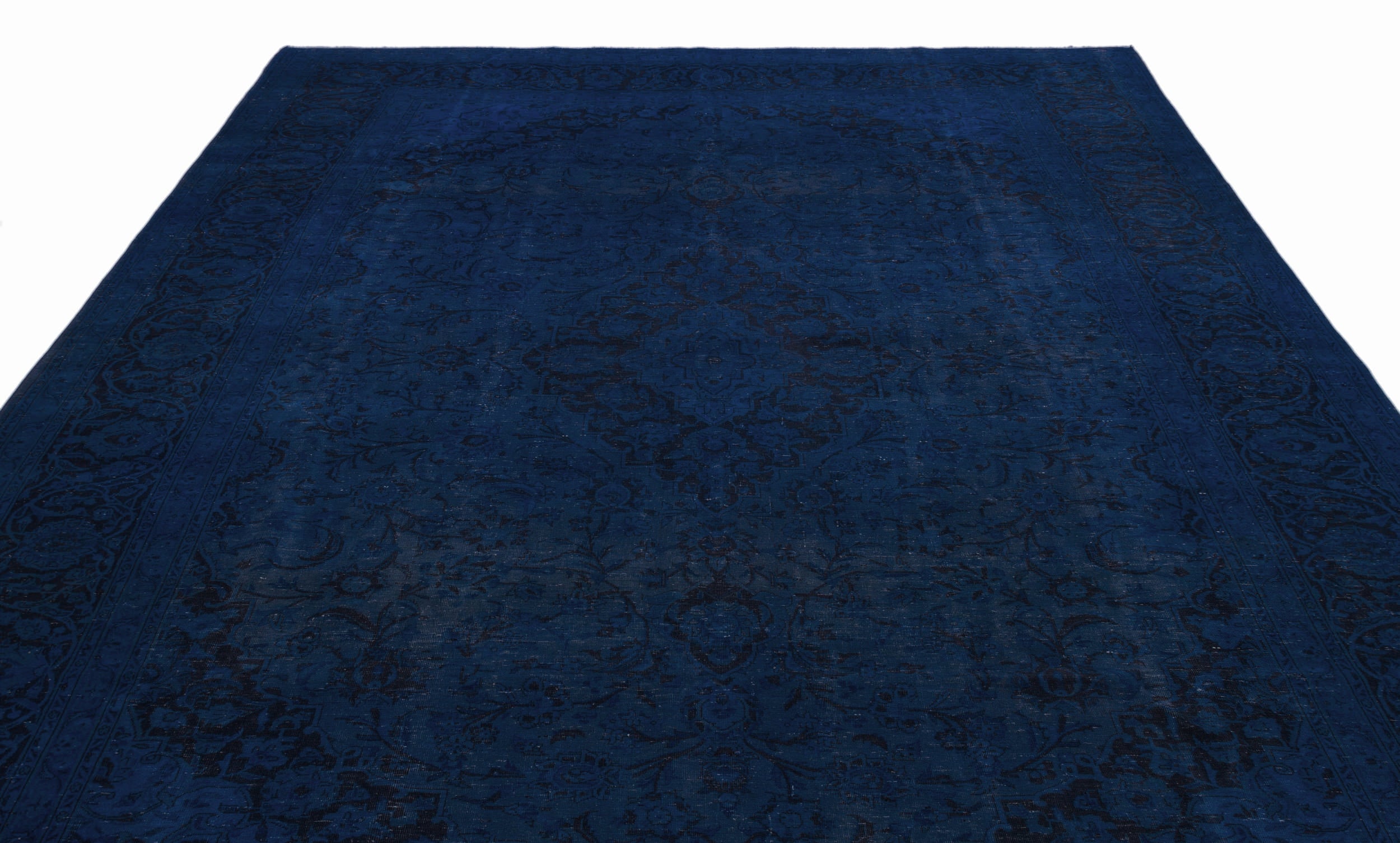 Epir Blue Vintage Wool Handmade Area Rug 8'7" x 12'10"