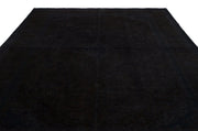Epir Black Vintage Wool Handmade Area Rug 9'8" x 12'11"