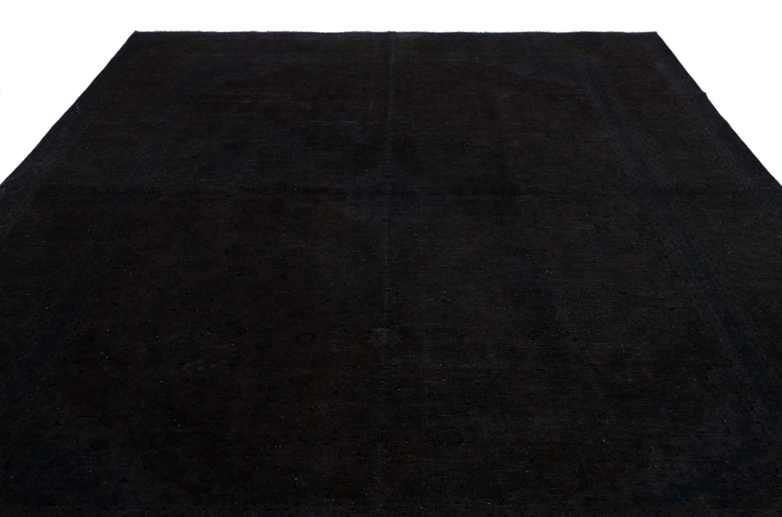 Epir Black Vintage Wool Handmade Area Rug 9'8" x 12'11"