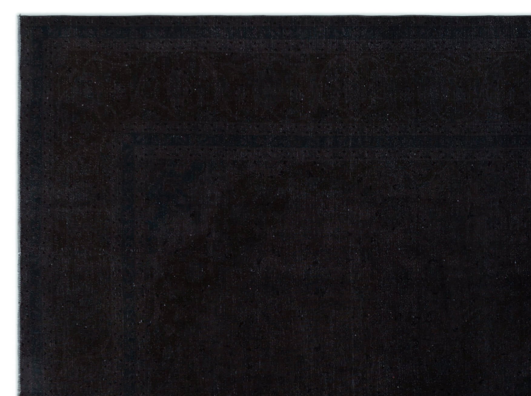 Epir Black Vintage Wool Handmade Area Rug 9'8" x 12'11"