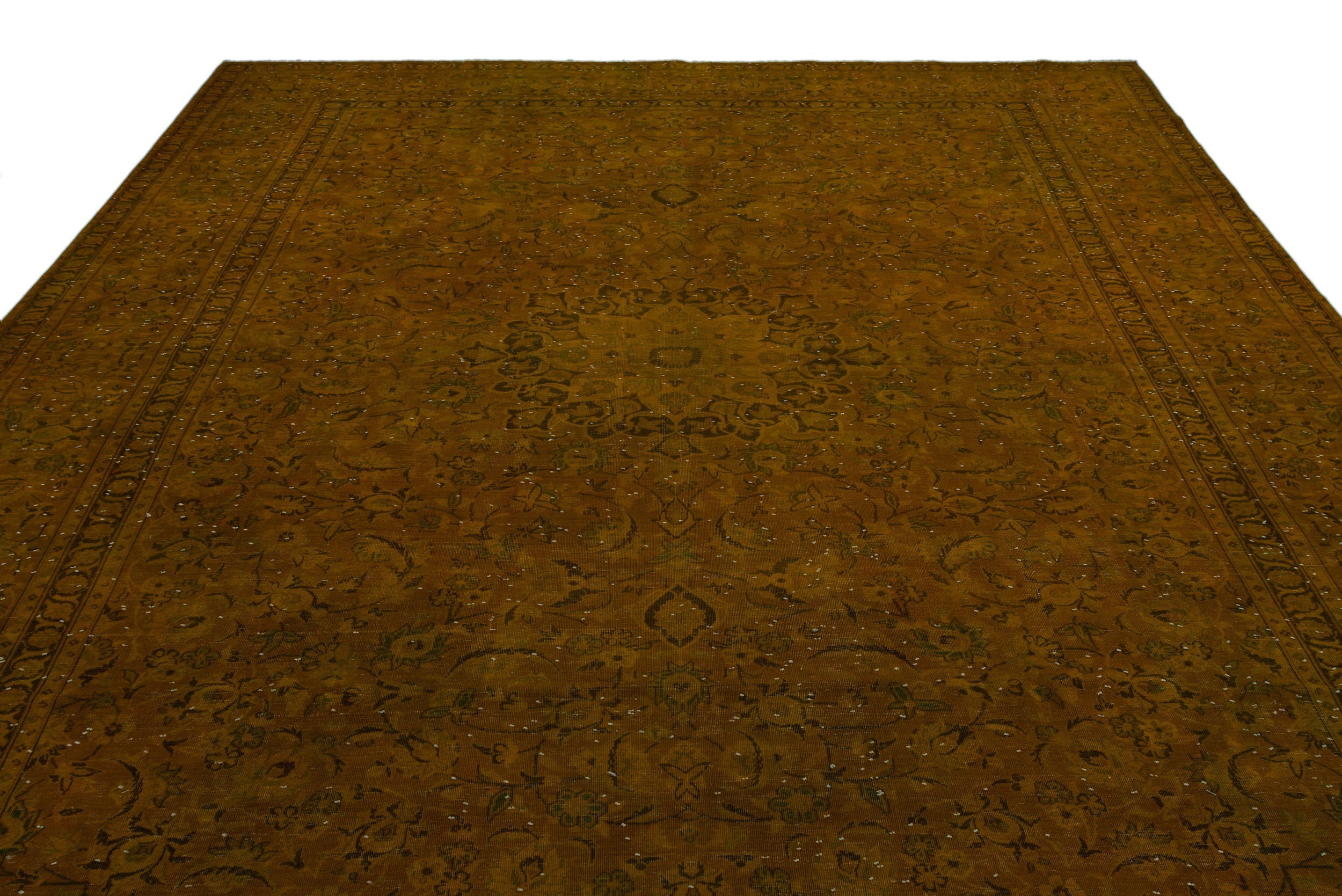 Epir Yellow Vintage Wool Handmade Area Rug 9'8" x 13'4"