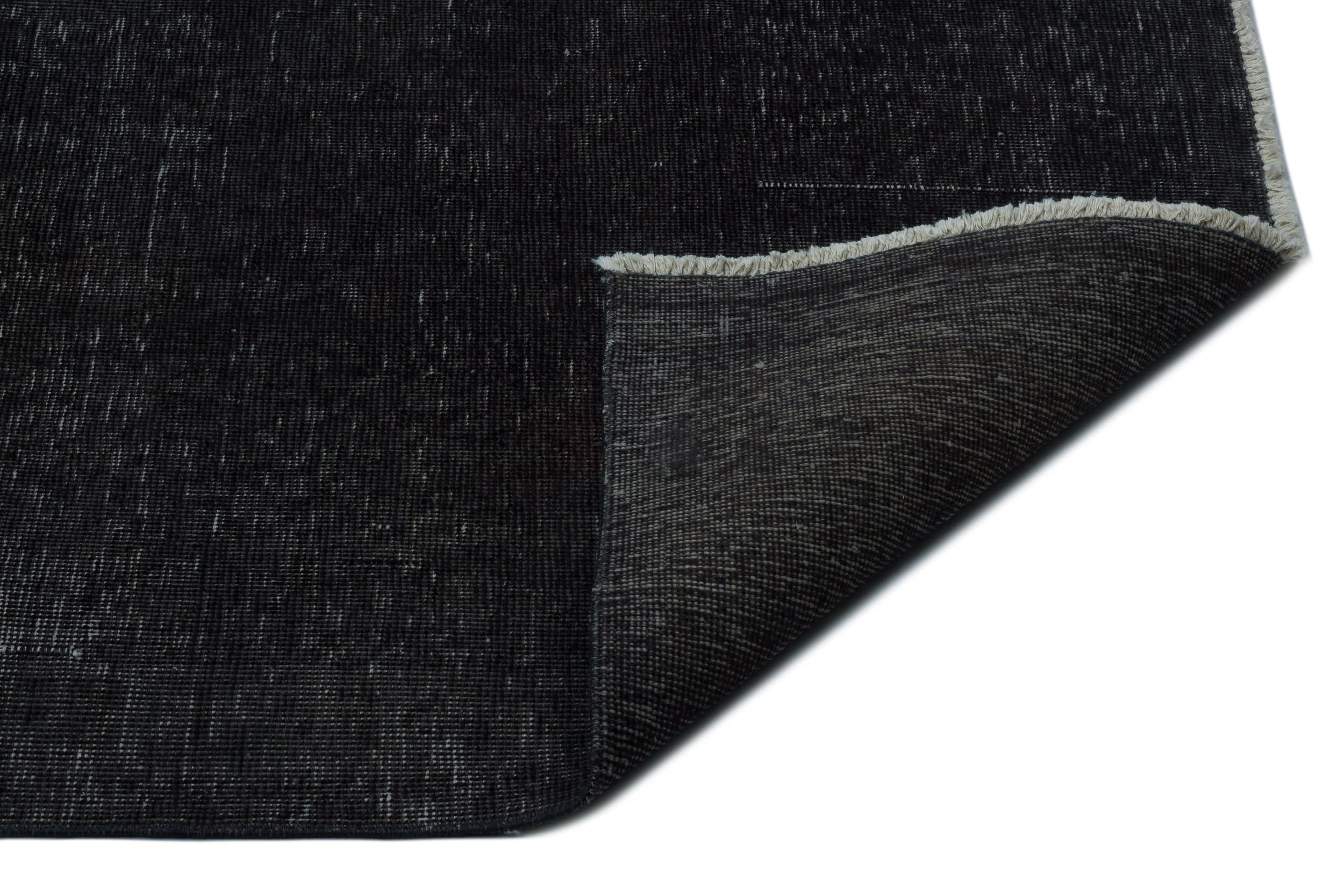 Epir Black Vintage Wool Handmade Area Rug 9'11" x 12'10"