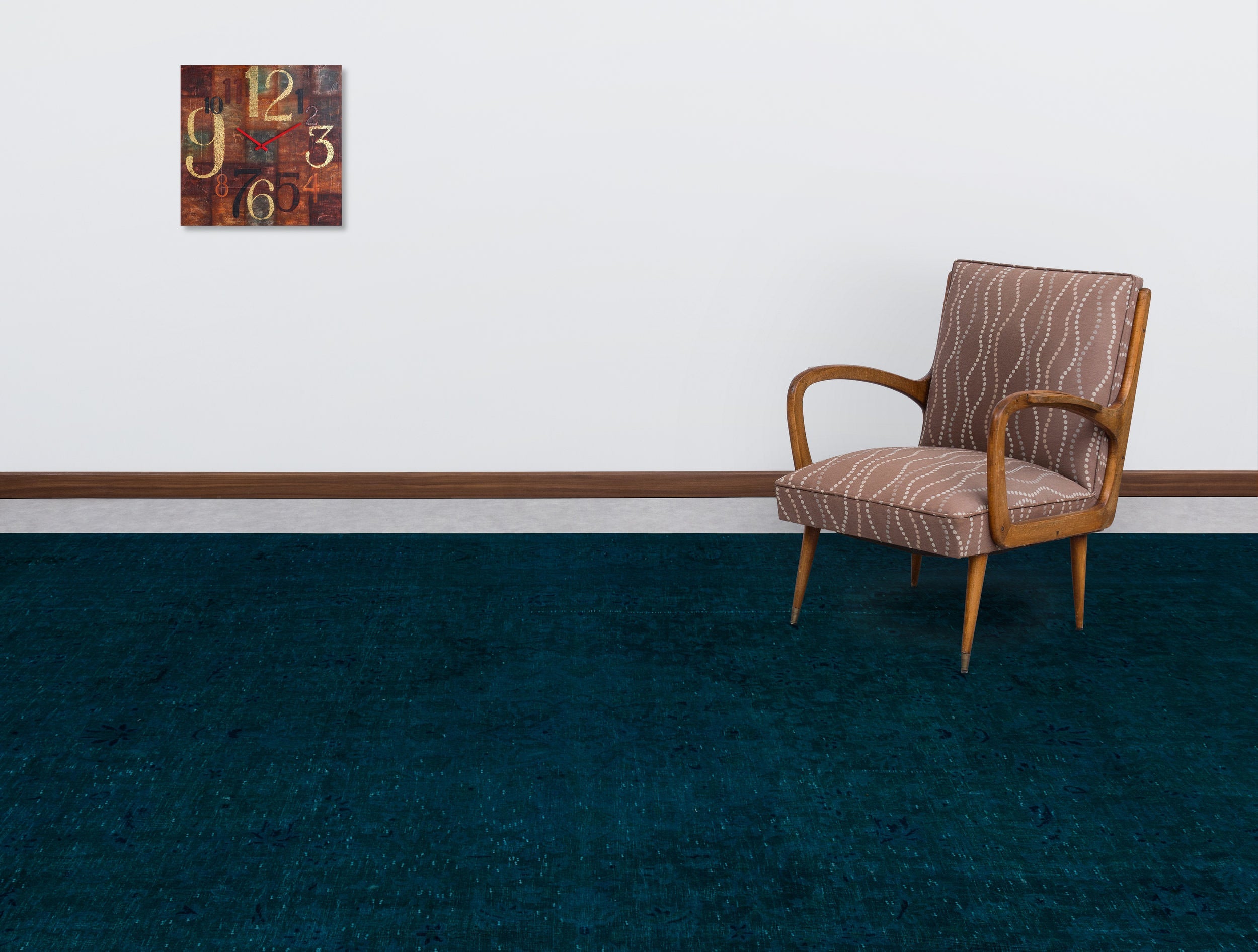 Epir Turquoise Vintage Wool Handmade Area Rug 9'10" x 13'2"