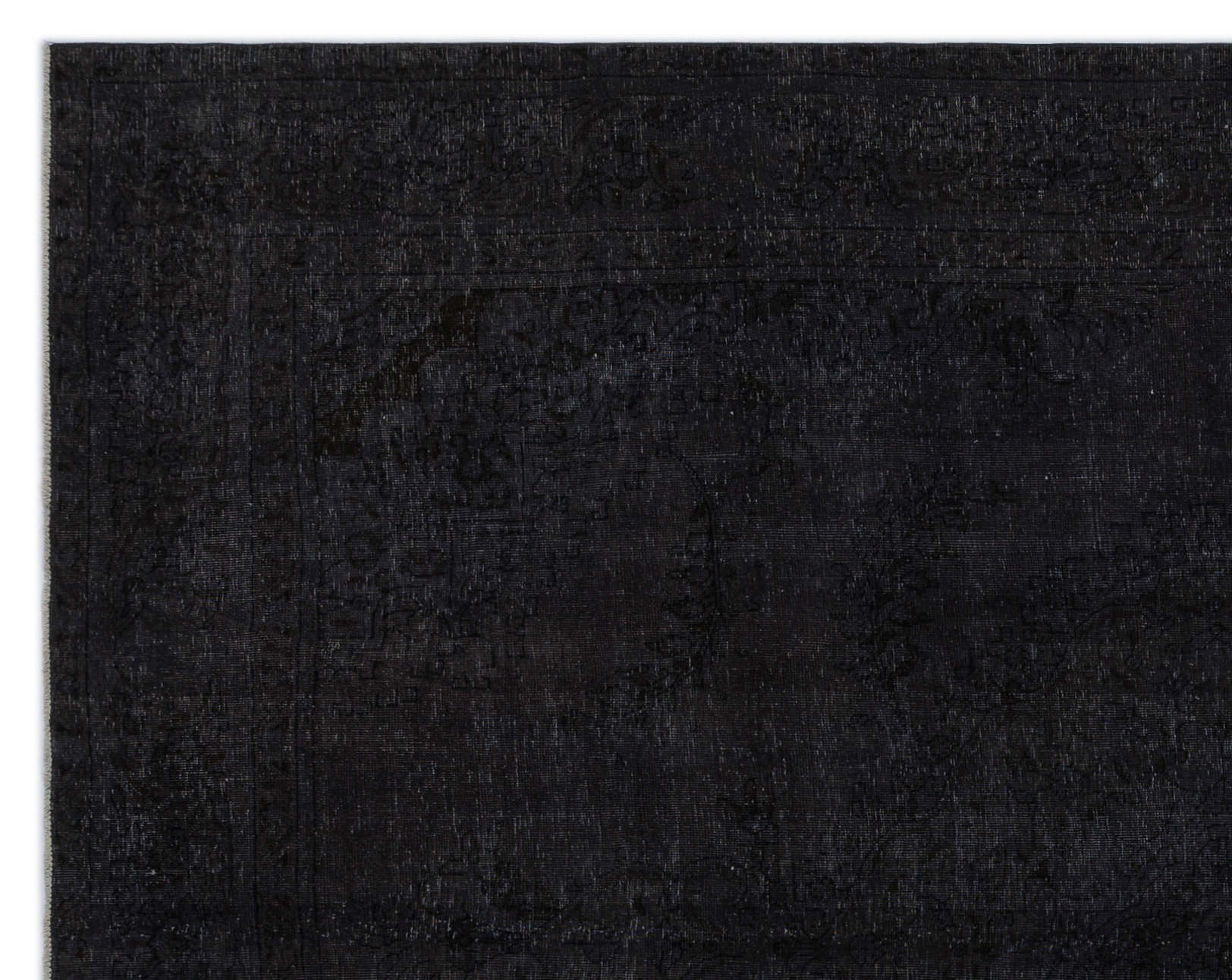 Epir Black Vintage Wool Handmade Area Rug 9'4" x 12'0"