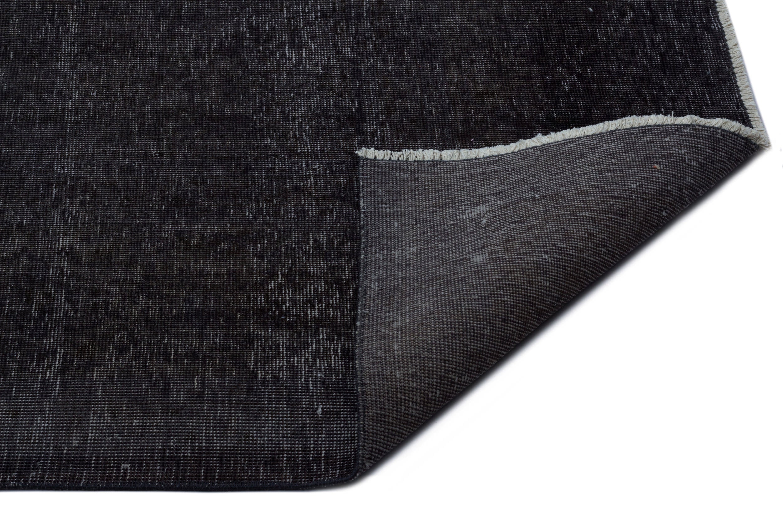 Epir Black Vintage Wool Handmade Area Rug 9'11" x 12'6"