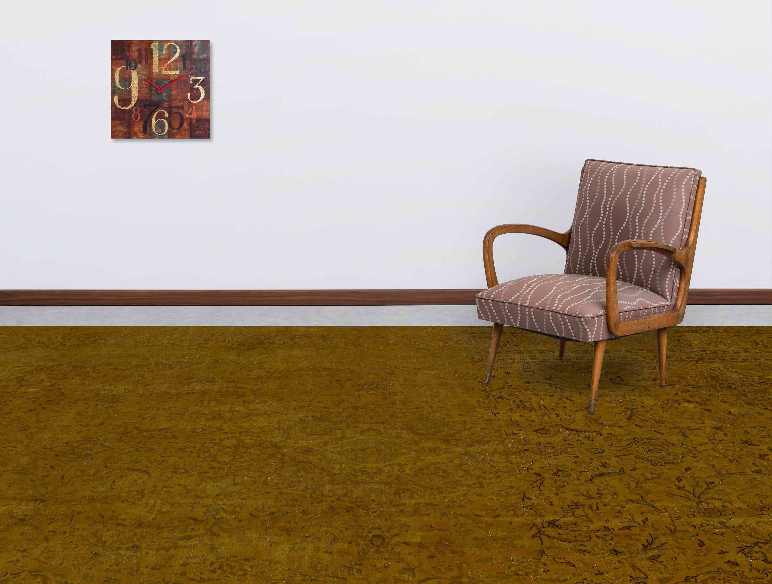 Epir Yellow Vintage Wool Handmade Area Rug 9'3" x 14'2"