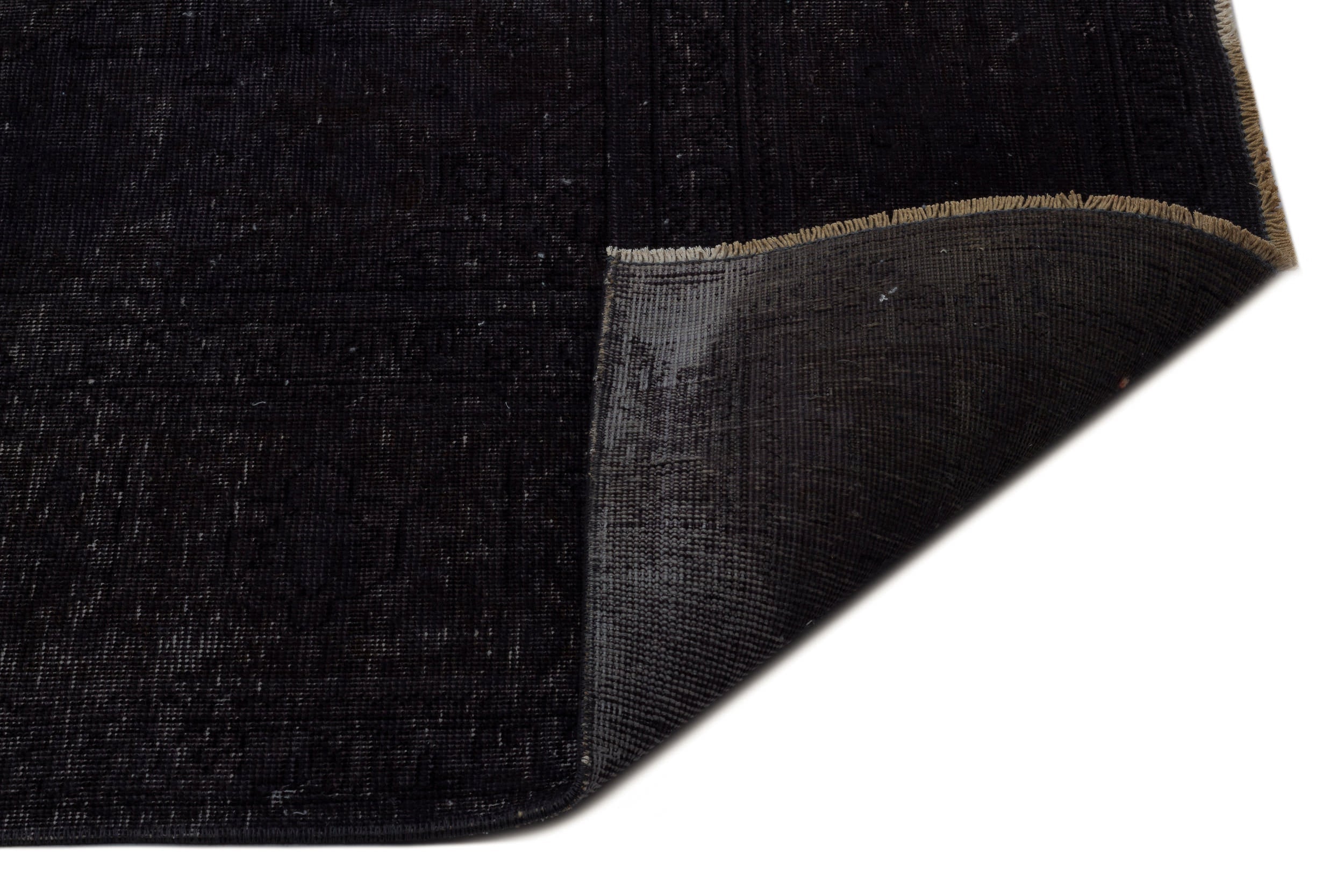 Epir Black Vintage Wool Handmade Area Rug 9'8" x 12'6"