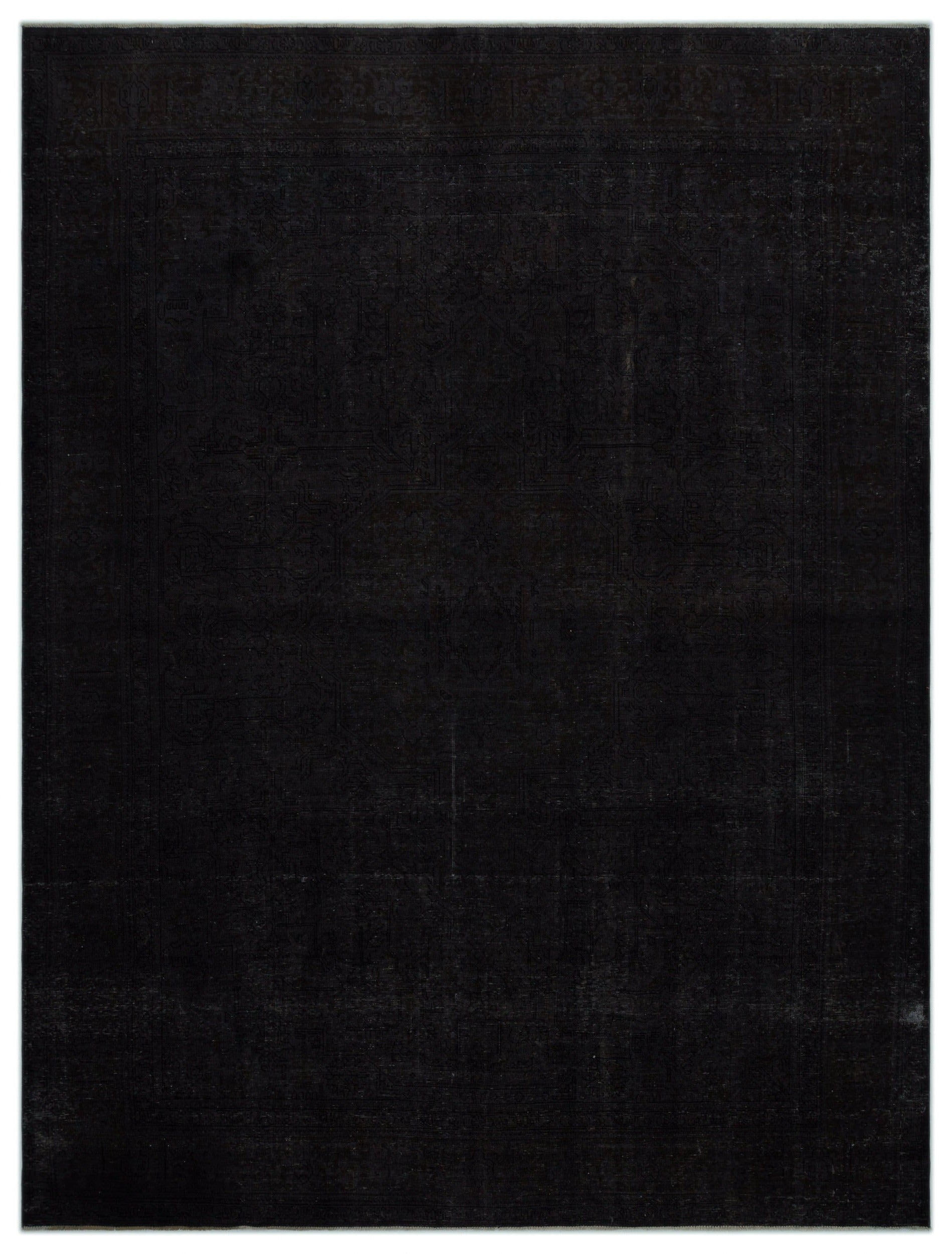 Epir Black Vintage Wool Handmade Area Rug 9'8" x 12'6"