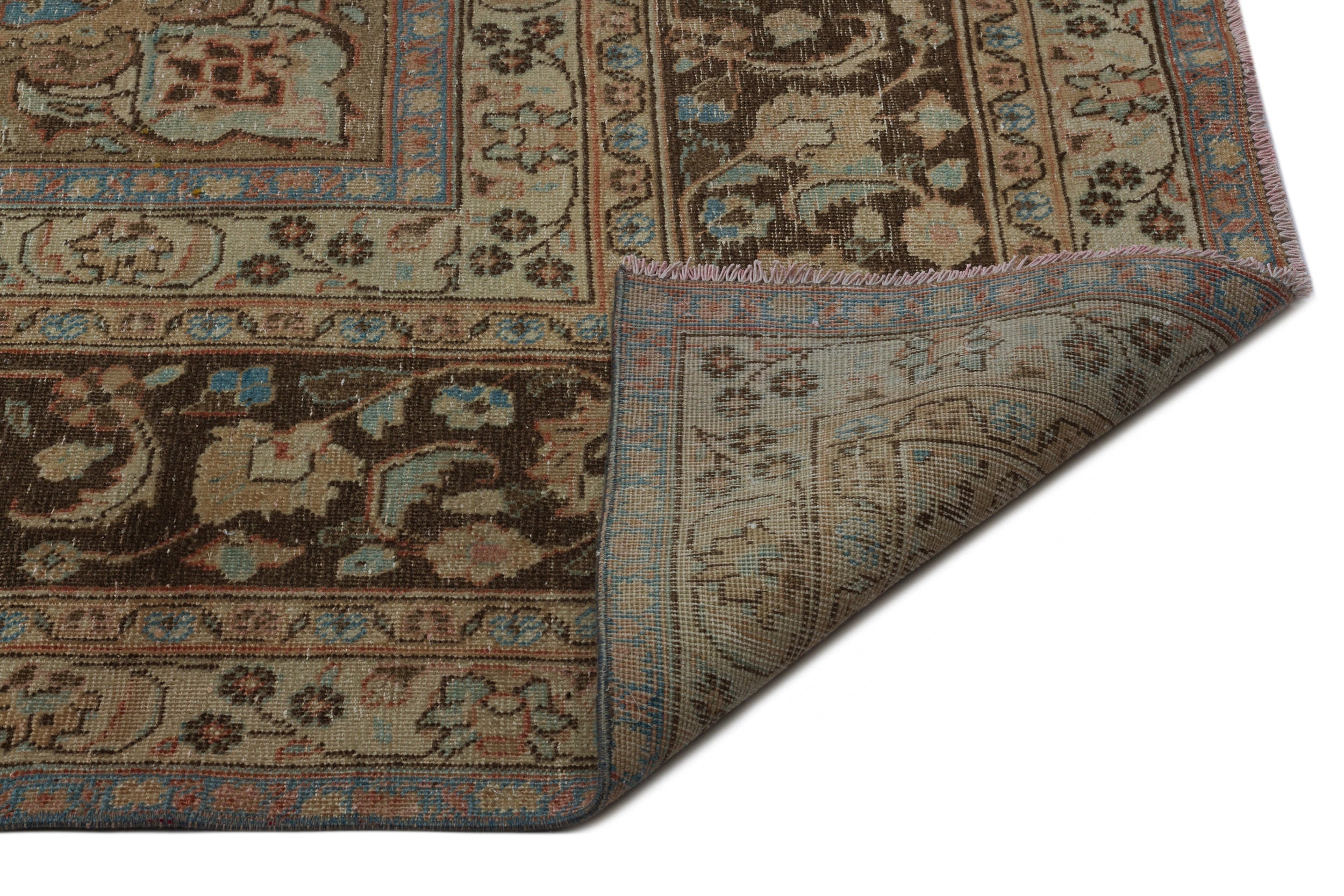 Epir Brown Vintage Wool Handmade Area Rug 9'2" x 12'6"