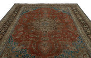 Epir Brown Vintage Wool Handmade Area Rug 9'2" x 12'6"