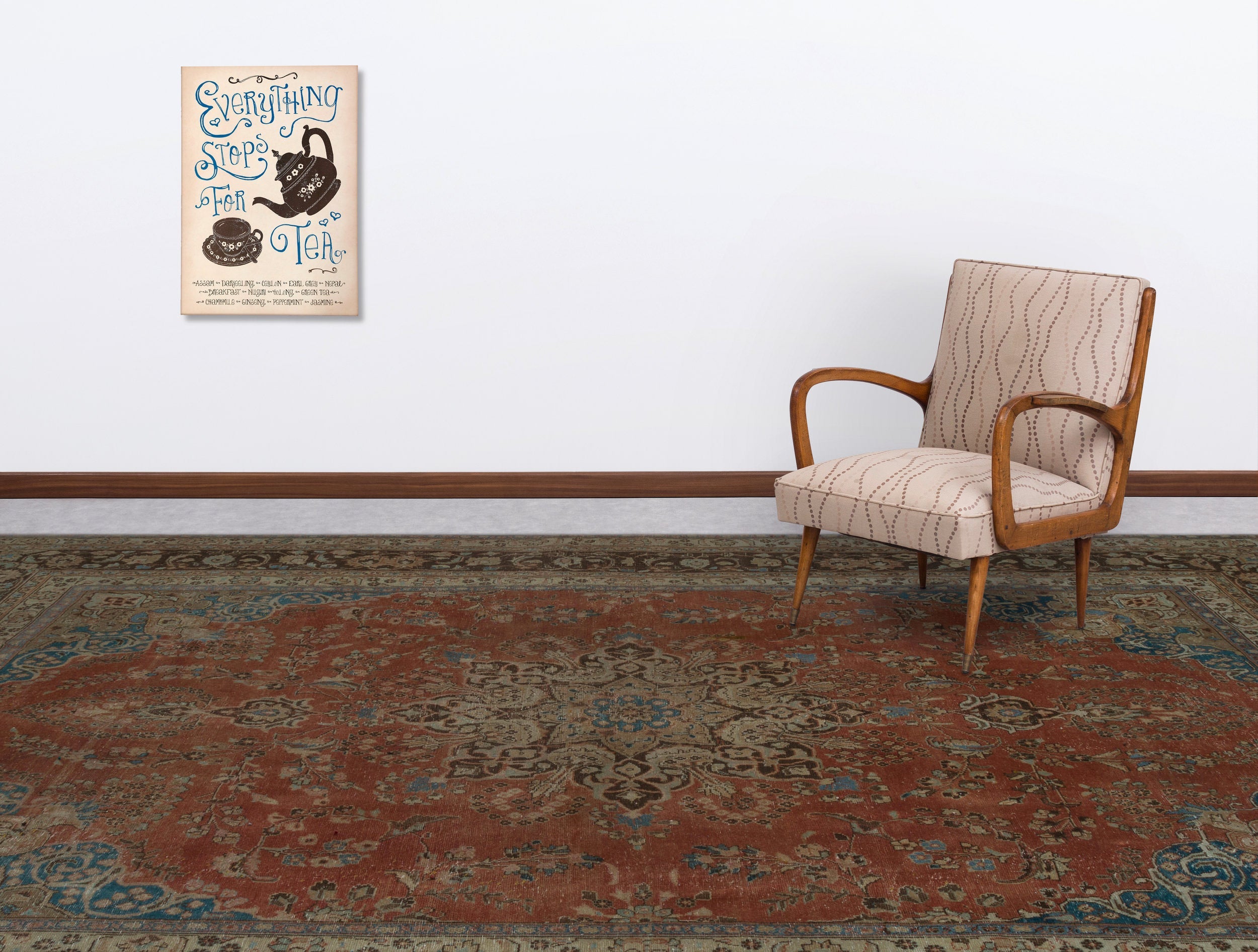 Epir Brown Vintage Wool Handmade Area Rug 9'2" x 12'6"