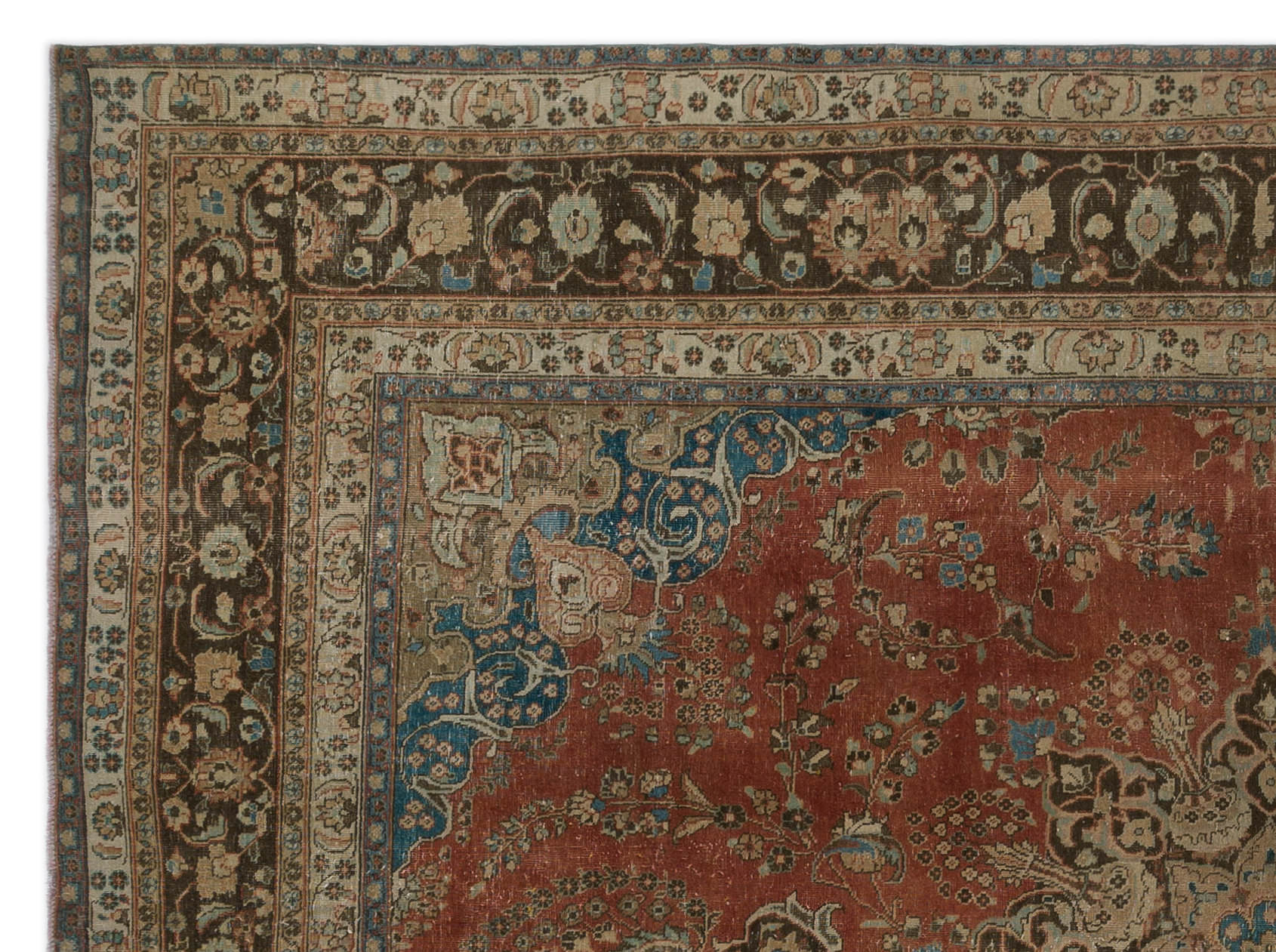 Epir Brown Vintage Wool Handmade Area Rug 9'2" x 12'6"