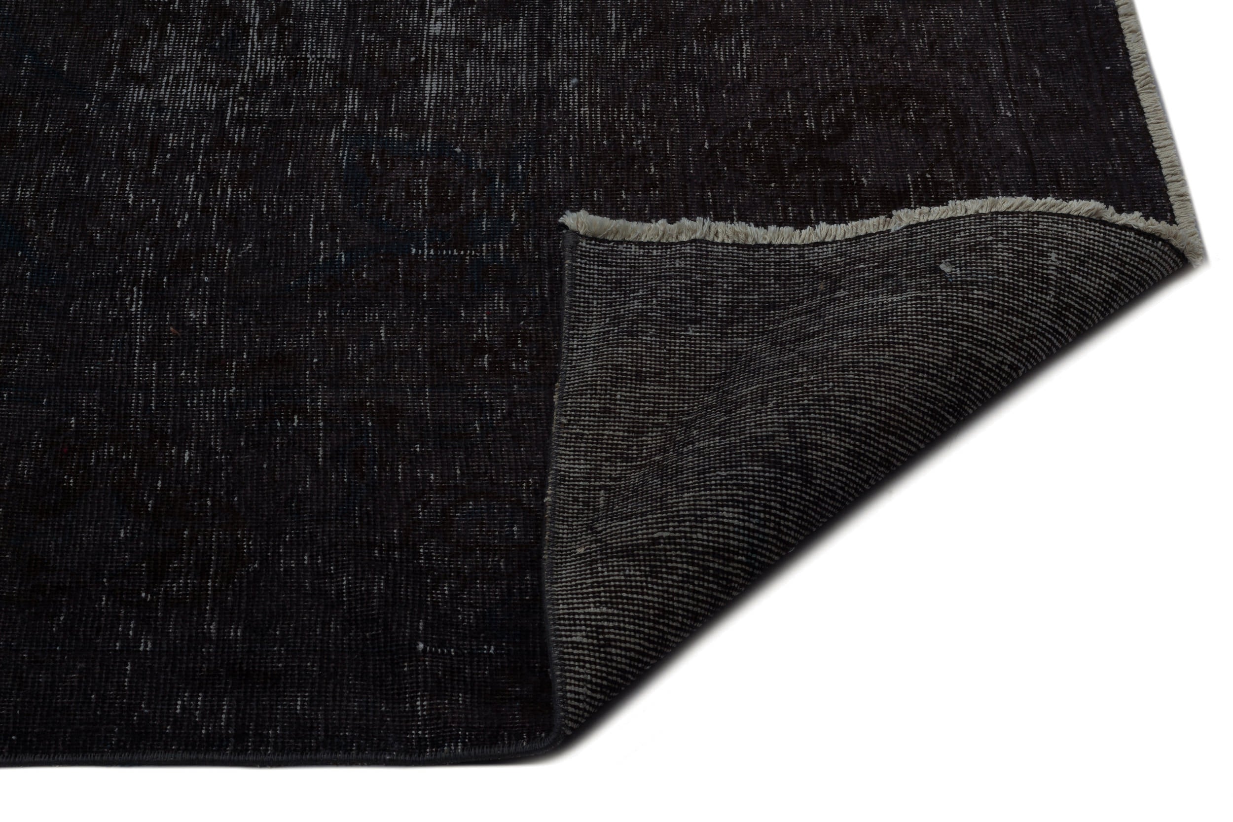 Epir Black Vintage Wool Handmade Area Rug 9'0" x 12'6"