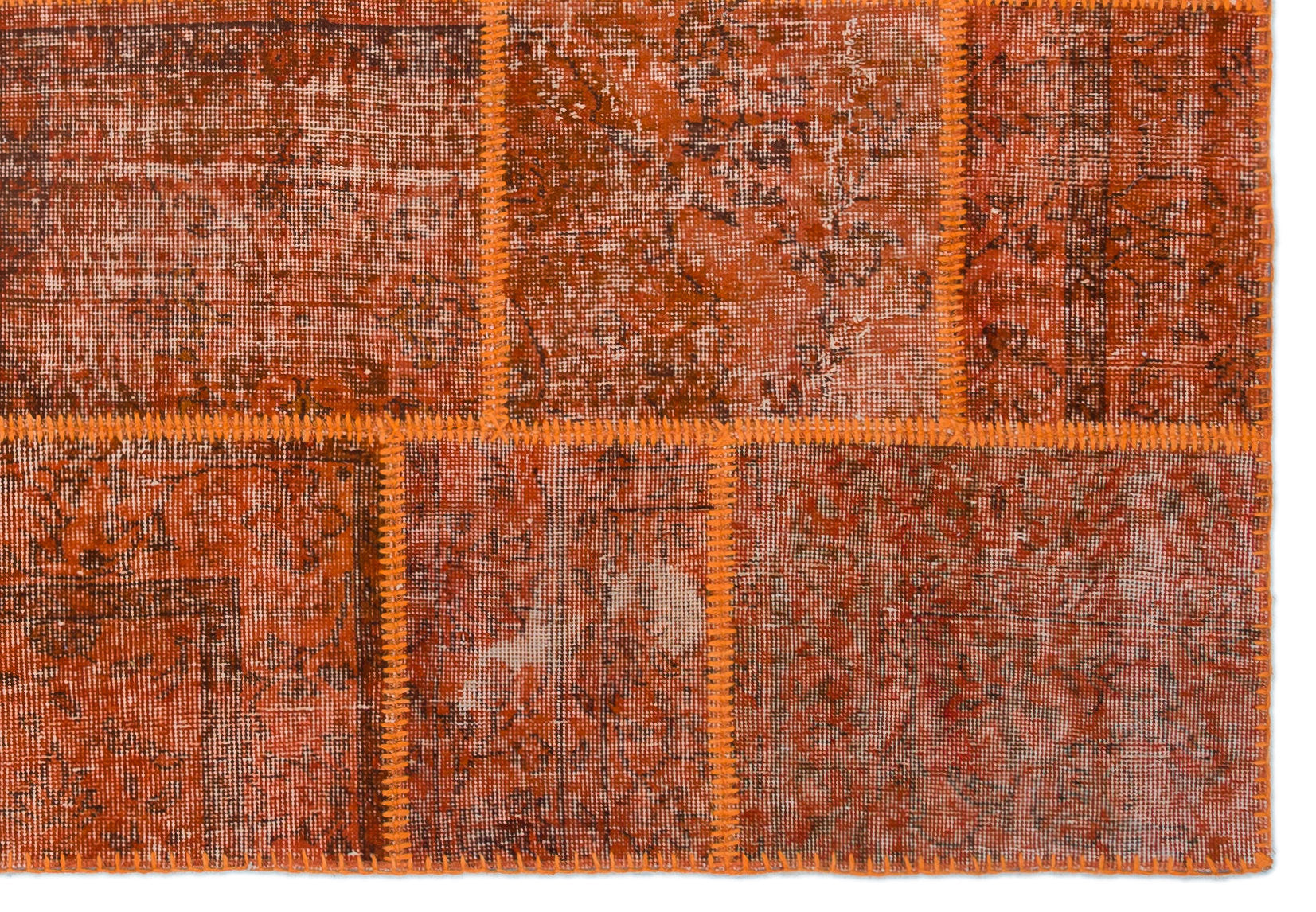 Iskece 25000 Orange Vintage Wool Handmade Area Rug 5'3" x 7'7"