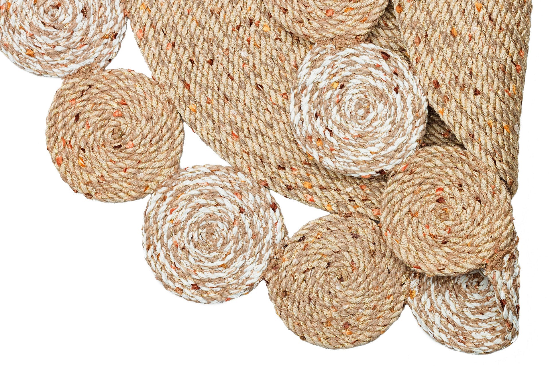 Beige Cotton Jute Rug – Modern Flatweave Jute Mat, Dust Free & Easy Clean Carpet