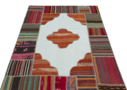 Teselya Beige Vintage Wool Handmade Area Rug 4'3" x 6'5"