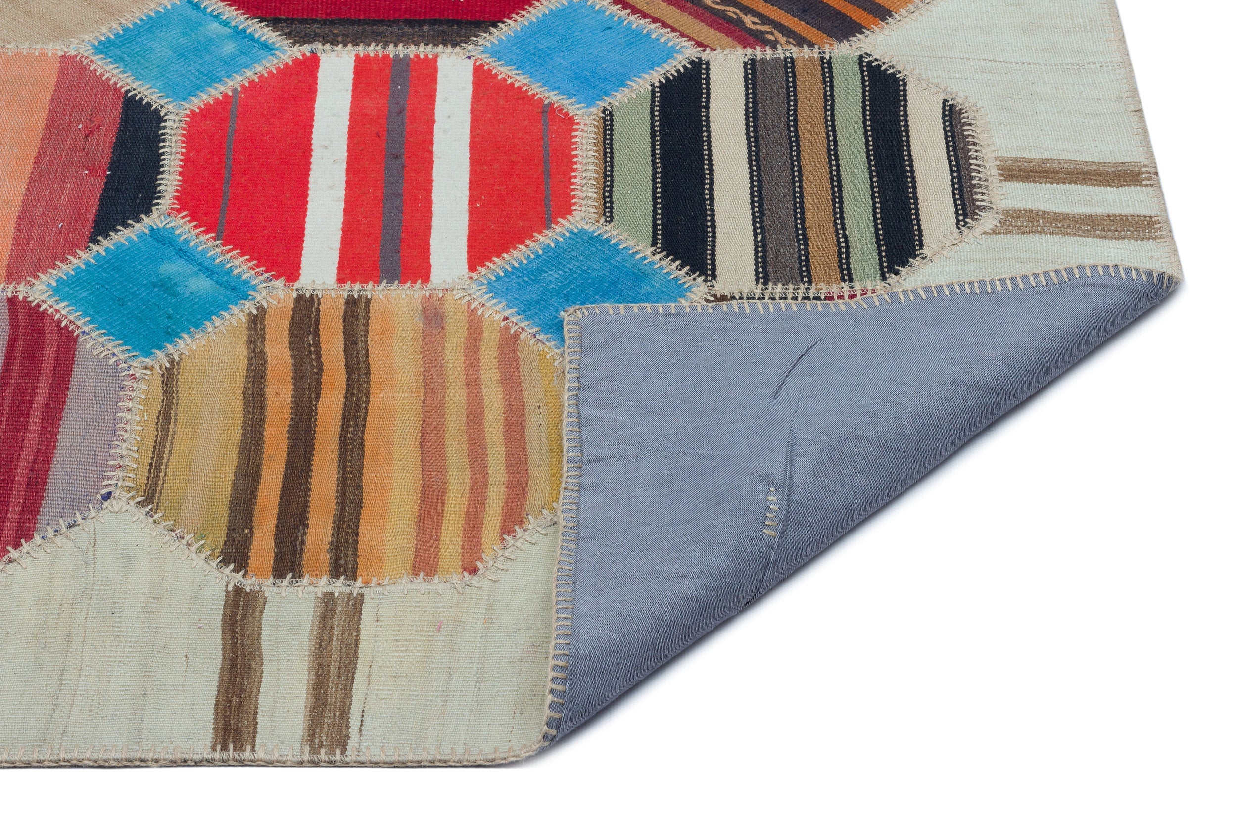 Teselya 25121 Beige Vintage Wool Handmade Area Rug 3'11" x 5'9"