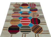 Teselya 25121 Beige Vintage Wool Handmade Area Rug 3'11" x 5'9"
