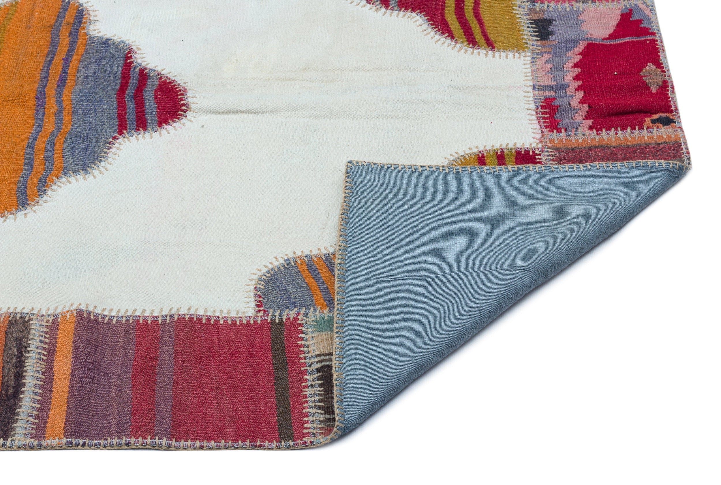 Teselya Beige Vintage Wool Handmade Area Rug 3'10" x 5'10"