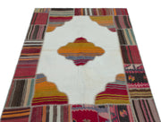 Teselya Beige Vintage Wool Handmade Area Rug 3'10" x 5'10"