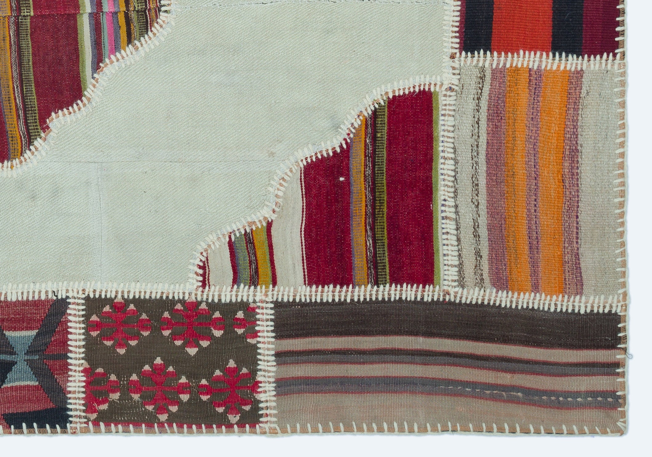 Teselya Beige Vintage Wool Handmade Area Rug 4'1" x 5'11"