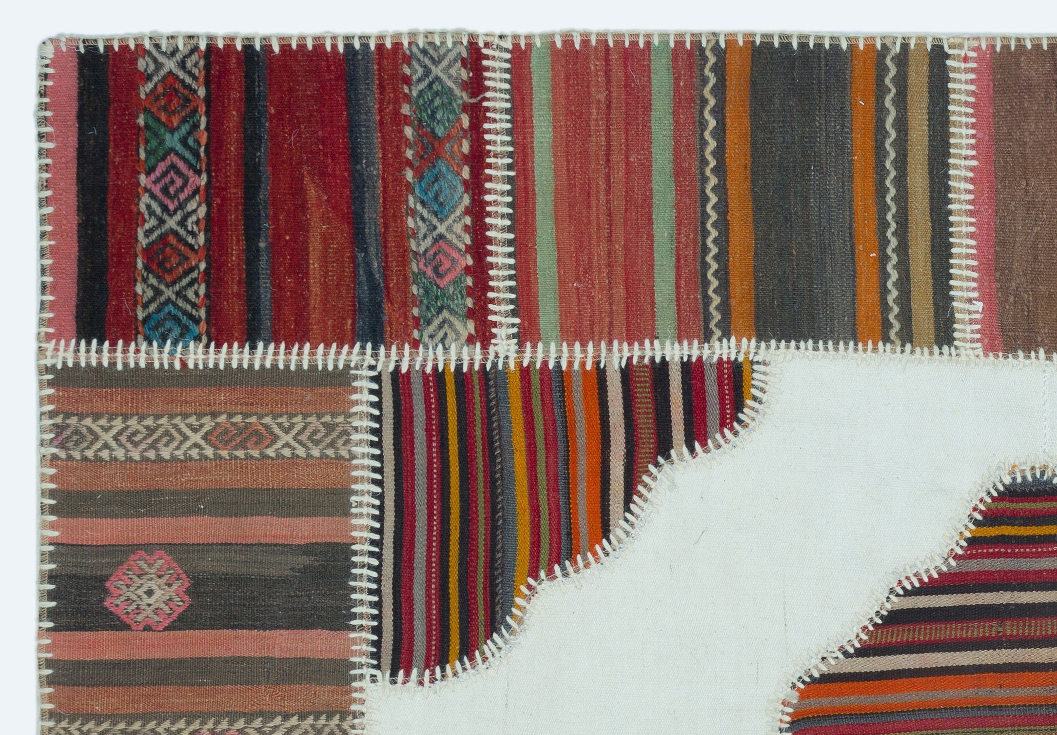 Teselya Beige Vintage Wool Handmade Area Rug 4'2" x 6'0"