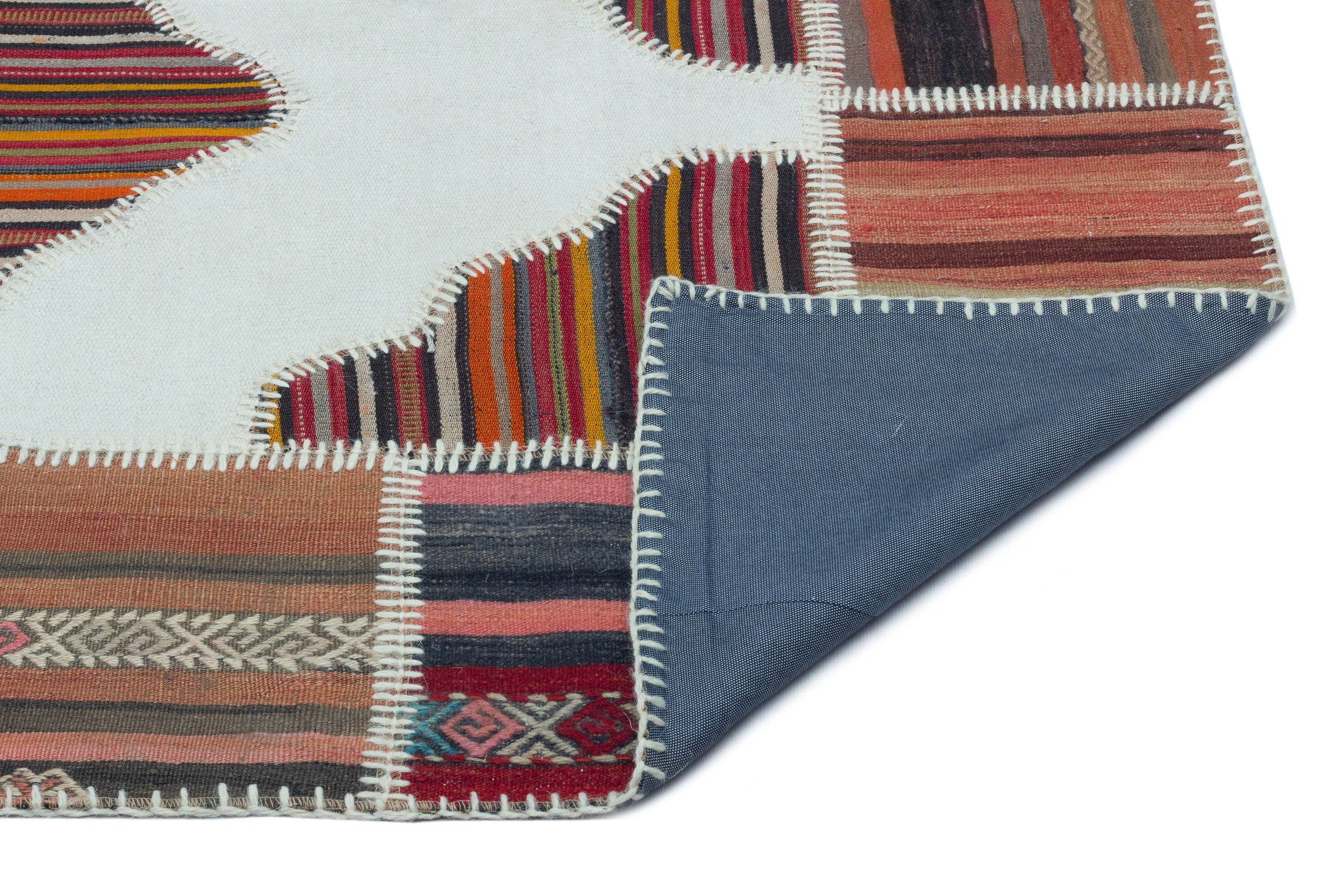 Teselya Beige Vintage Wool Handmade Area Rug 4'3" x 5'11"